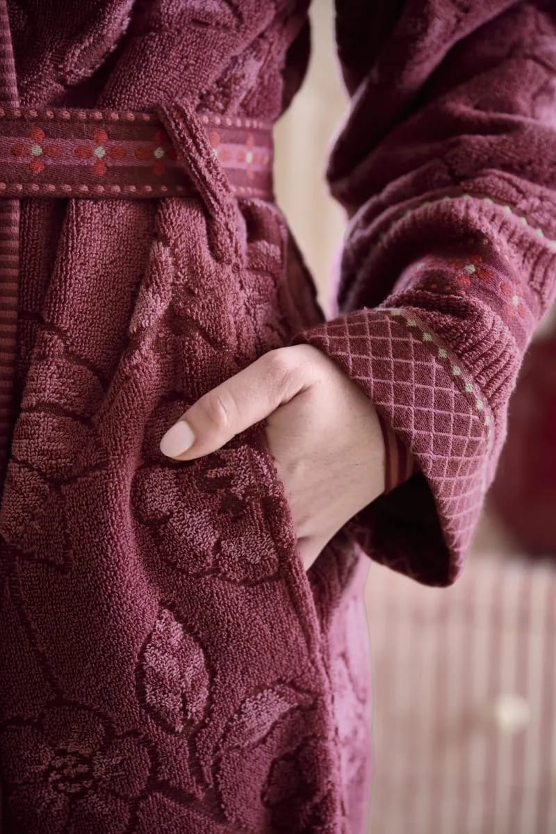 PIP Studio Morgenkåber Jasmin Jacquard Badekåbe i Pink, Str. S, 4