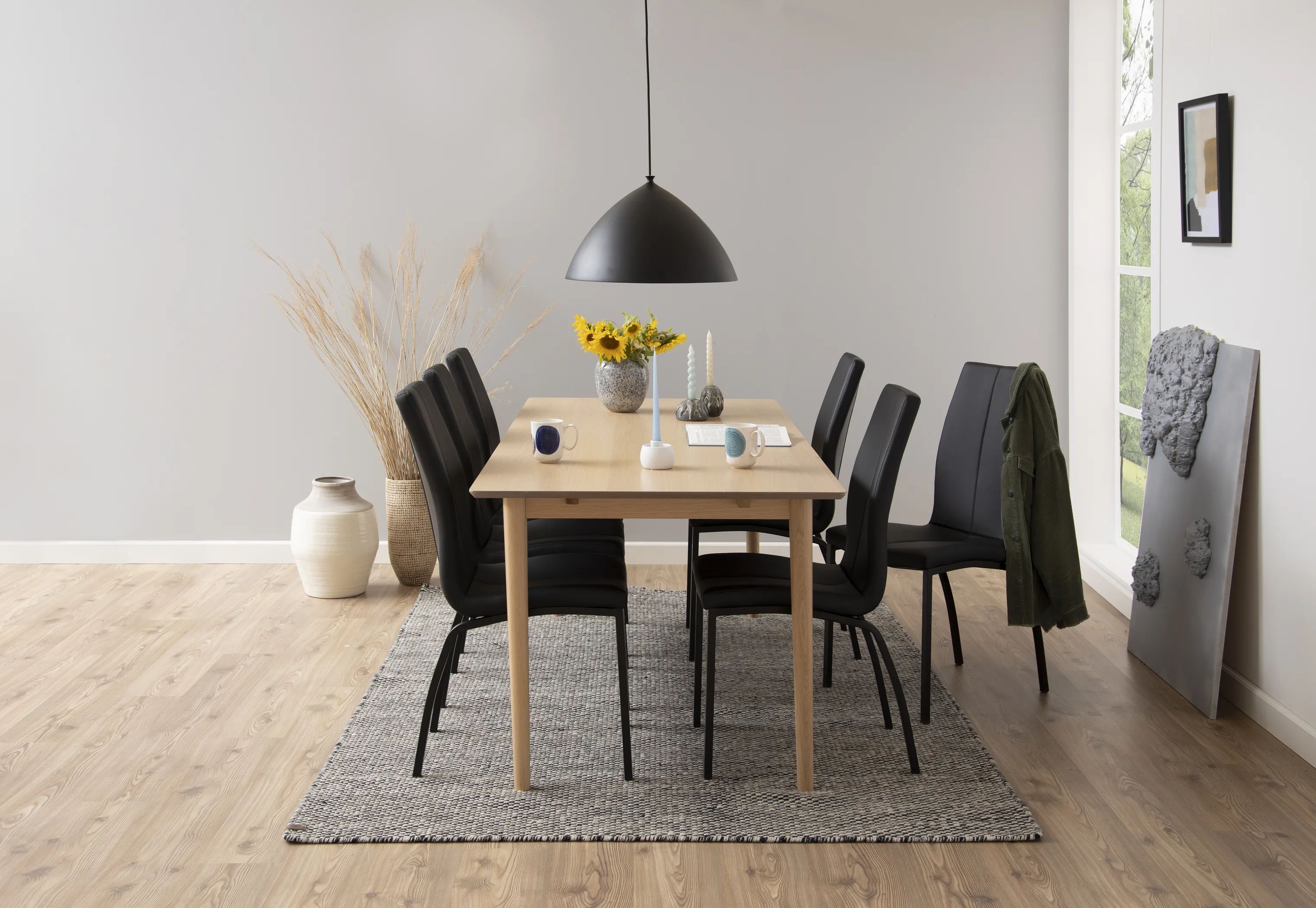 CASA Living Spisebordsstole Asama Spisebordsstol - 4 stk. i Mat sort, 3