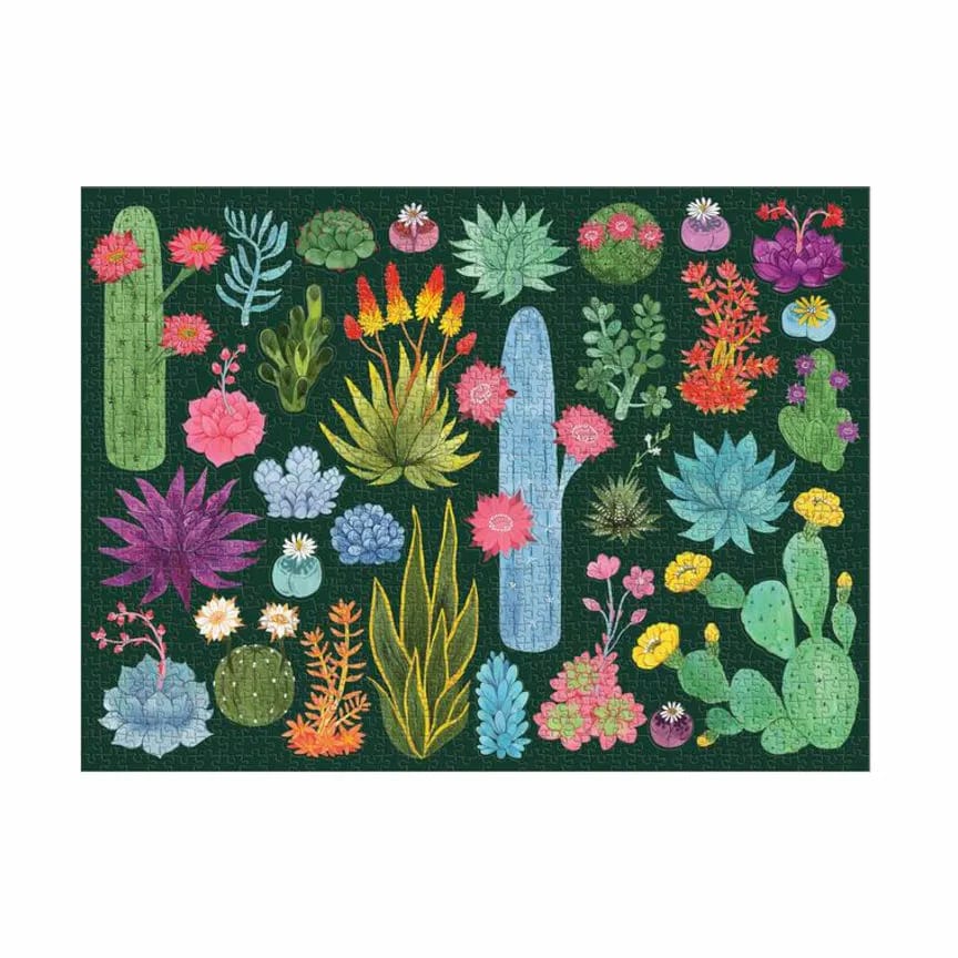 Galison Puslespil Puslespil - Desert Flora i multifarvet, 1