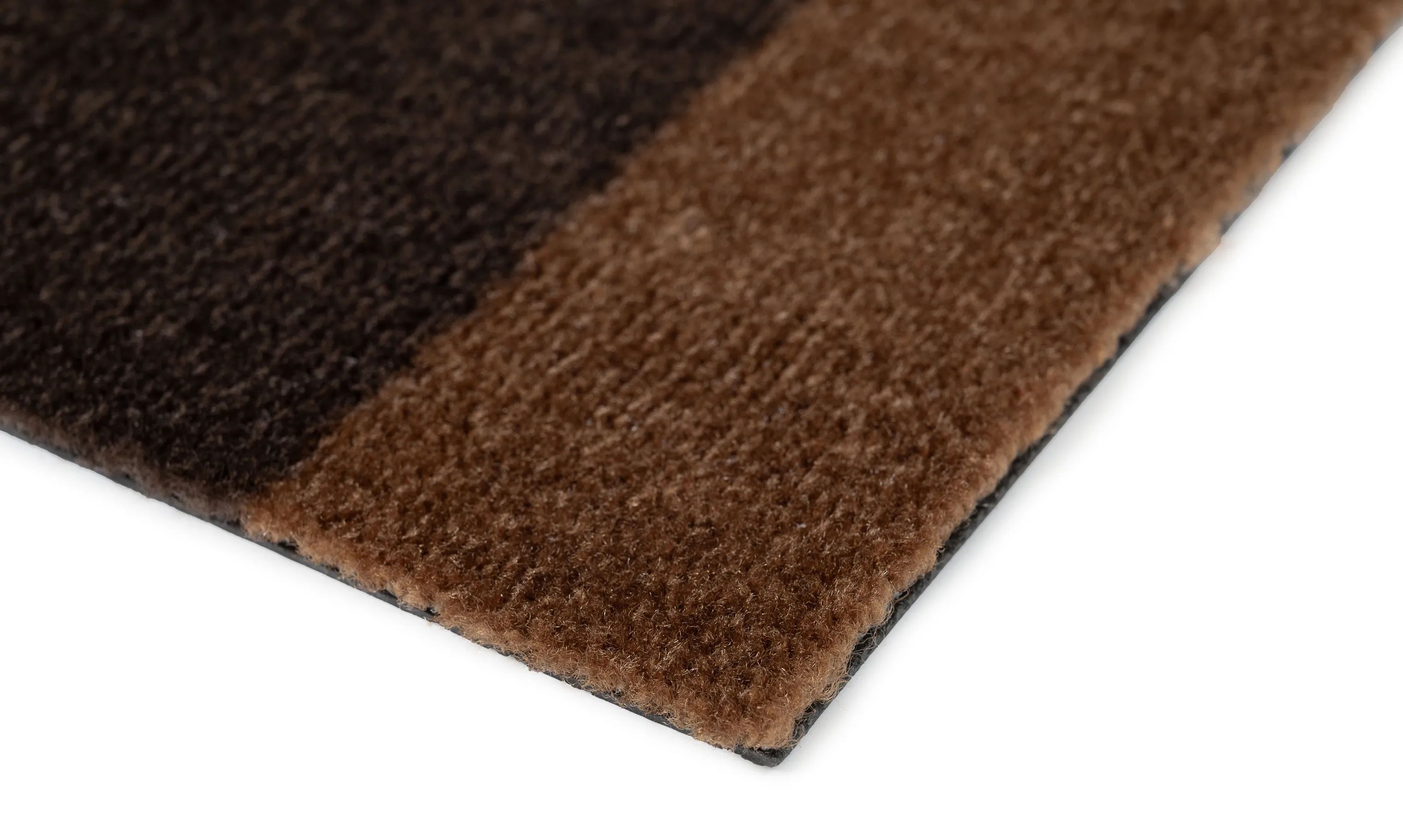 Tica Copenhagen Dørmåtter Stripes Horisontal Måtte i brun/cognac/sort, B40 x L60 cm, 2