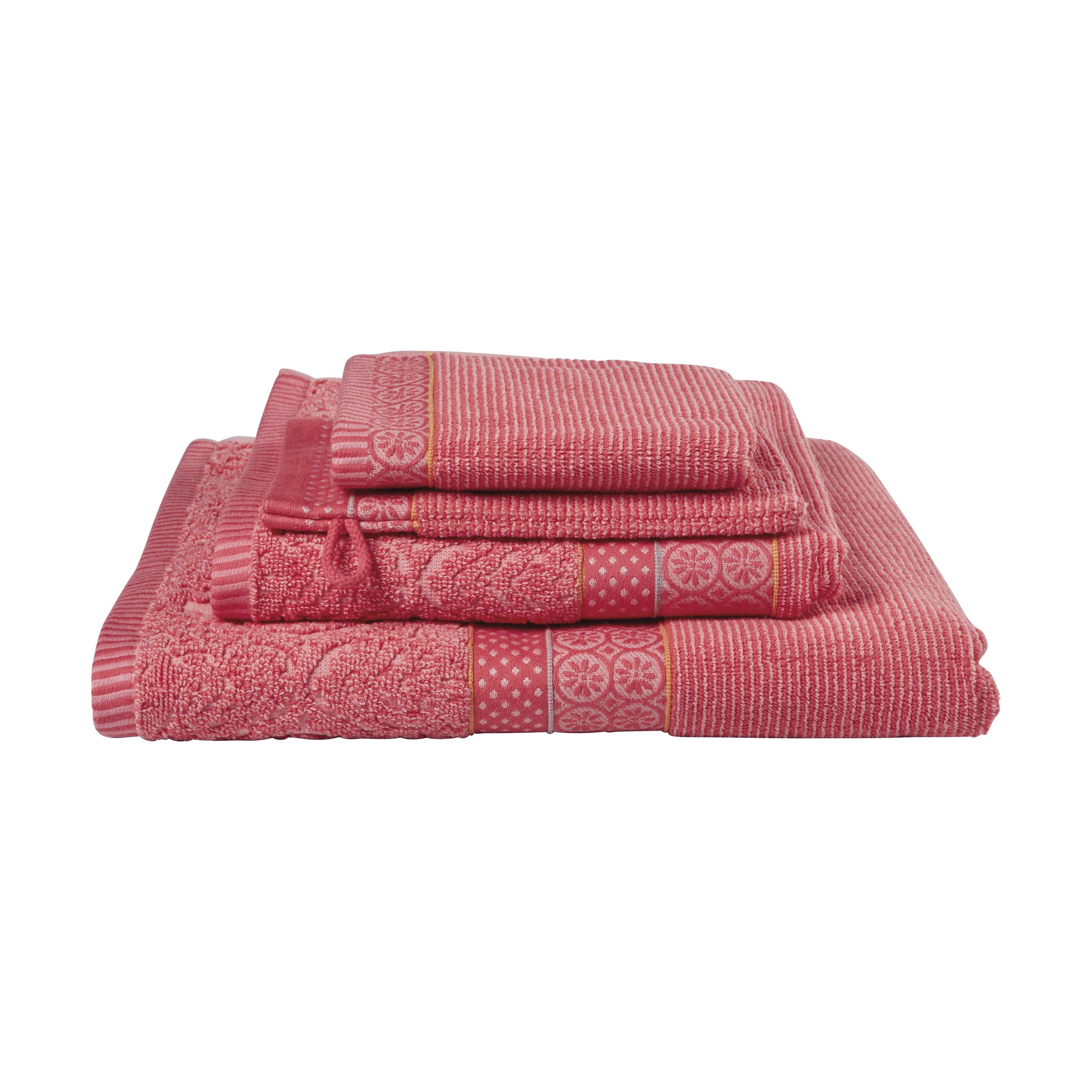 PIP Studio Håndklæder Soft Zellige Håndklæde i Coral, B70 x L140 cm, 4