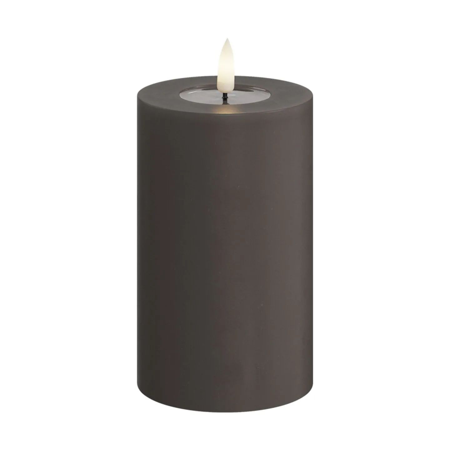 Deluxe Homeart LED-lys Real Flame LED Bloklys i Jord, 12,5 cm, 1