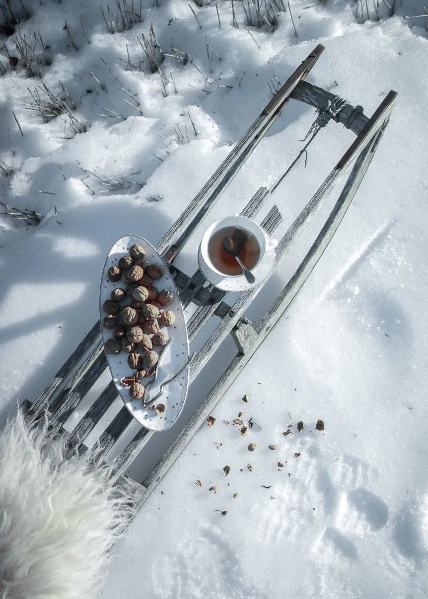 Wik & Walsøe Serveringsfade Julemorgen Girlander Fad i Multifarvet, 41 cm, 2