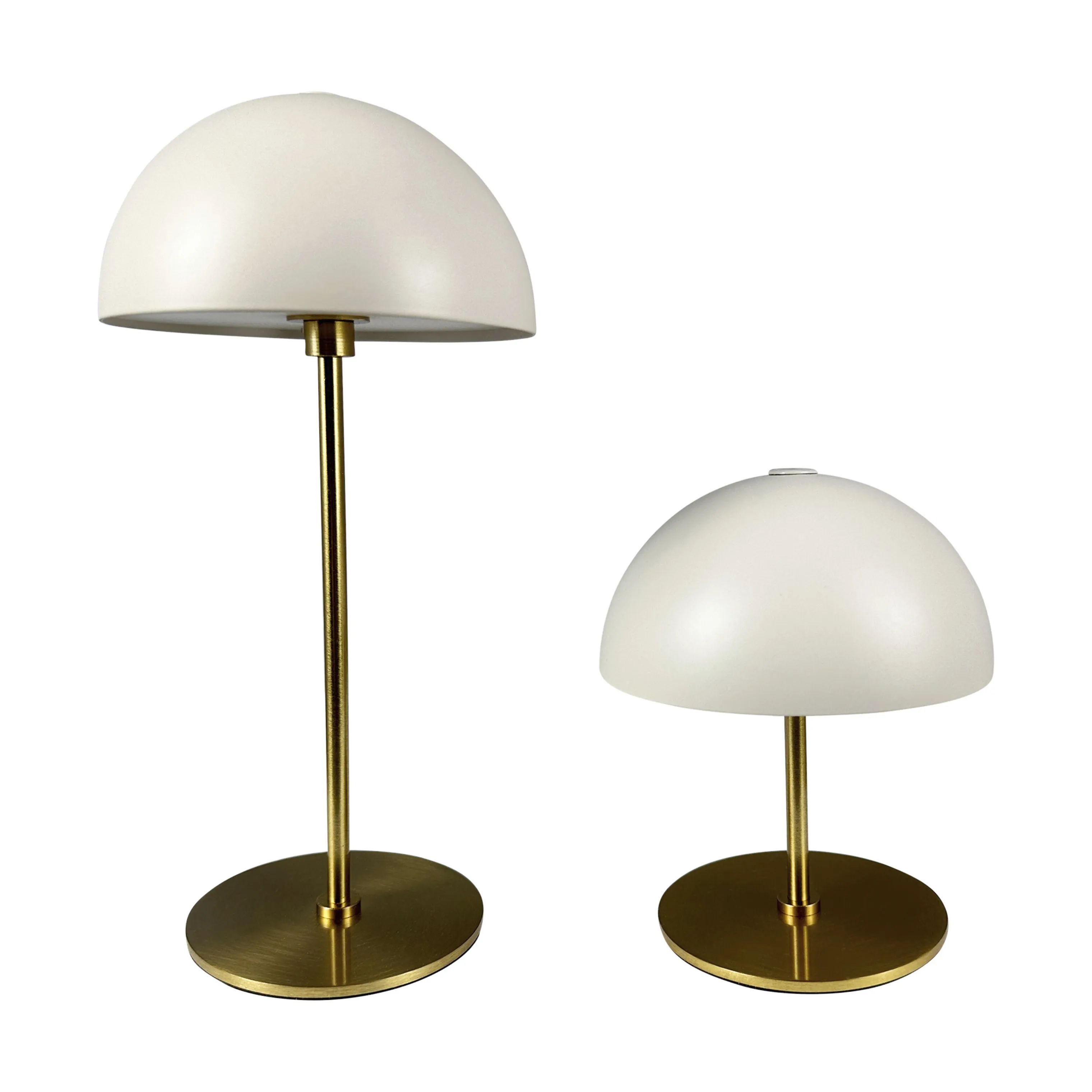 Dyberg Larsen LED-lamper Along LED-Bordlampe - 2 stk i Beige/ Messing, 1