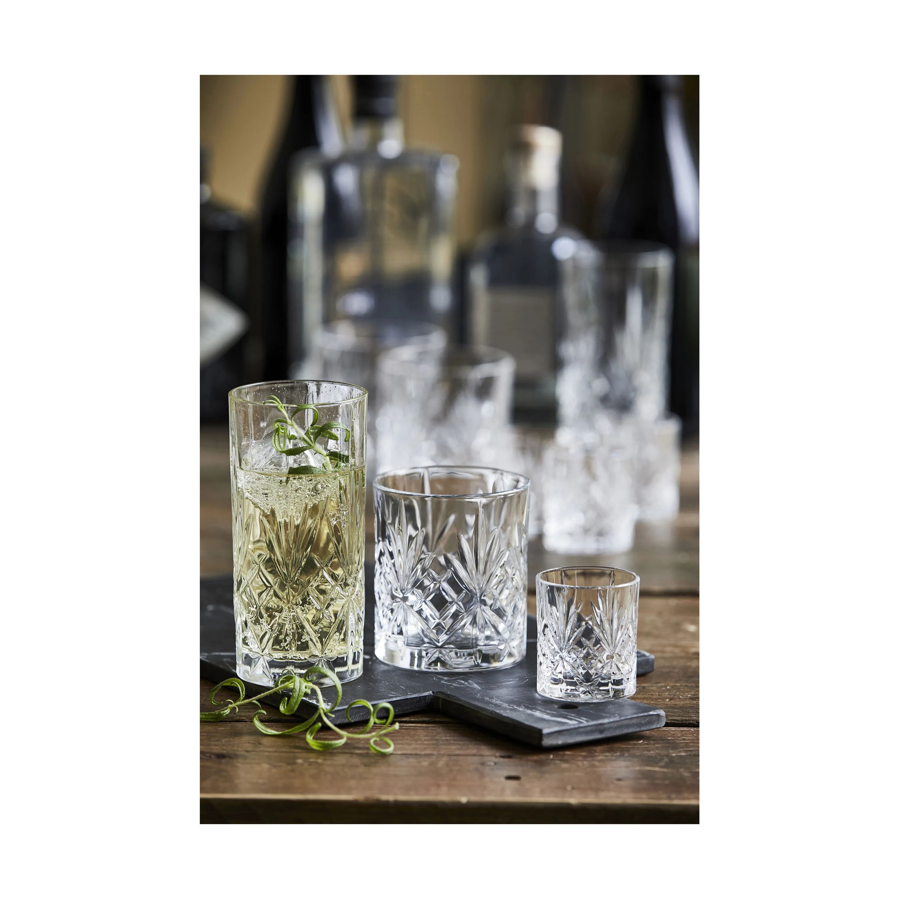 Lyngby Glas Lowball glas Melodia Whiskyglas - 6 stk. i Klar, 31 cl, 6