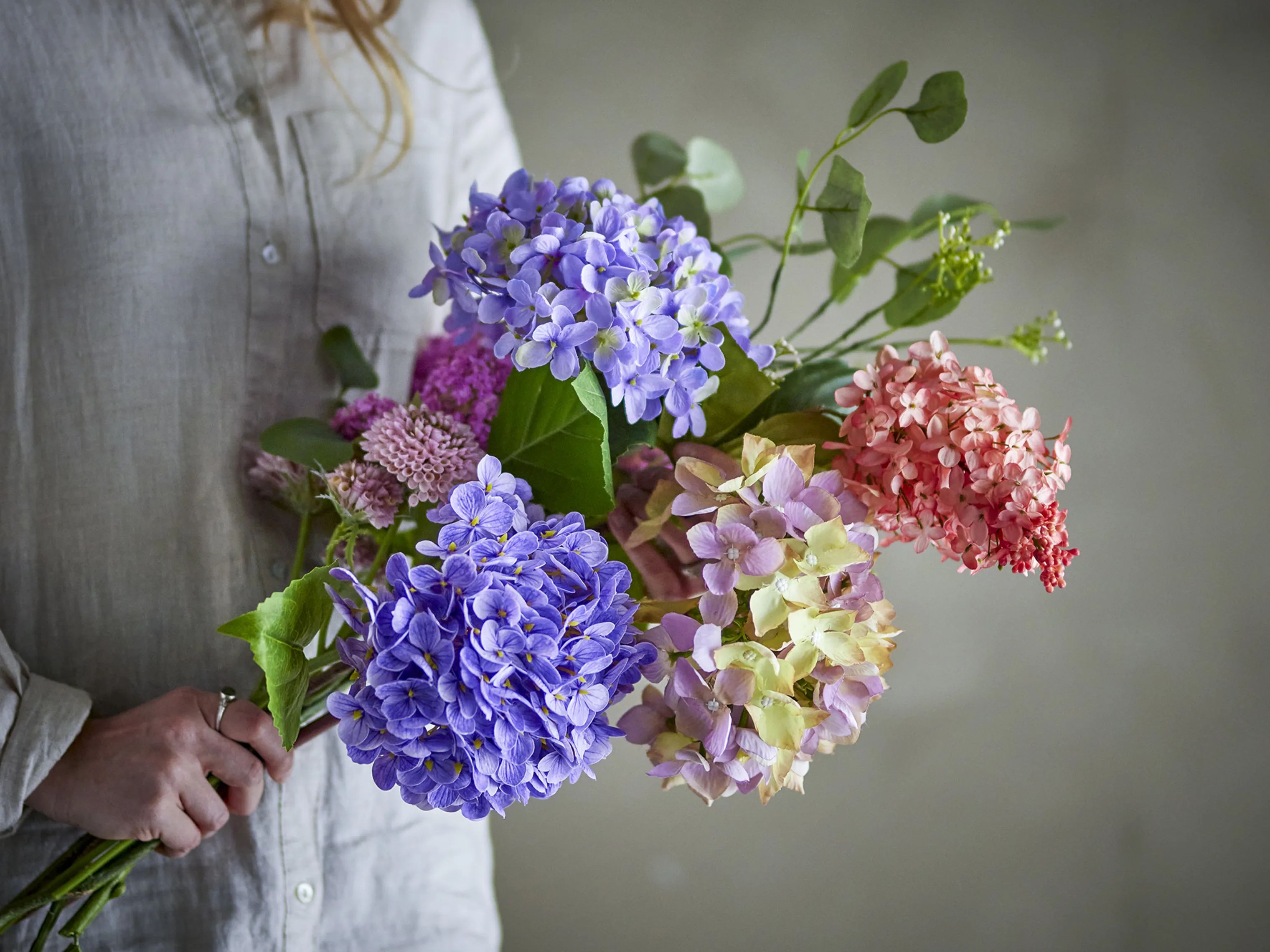 Bloomingville Kunstige blomster Kunstig Buket - Edge i Lilla/multi, 4