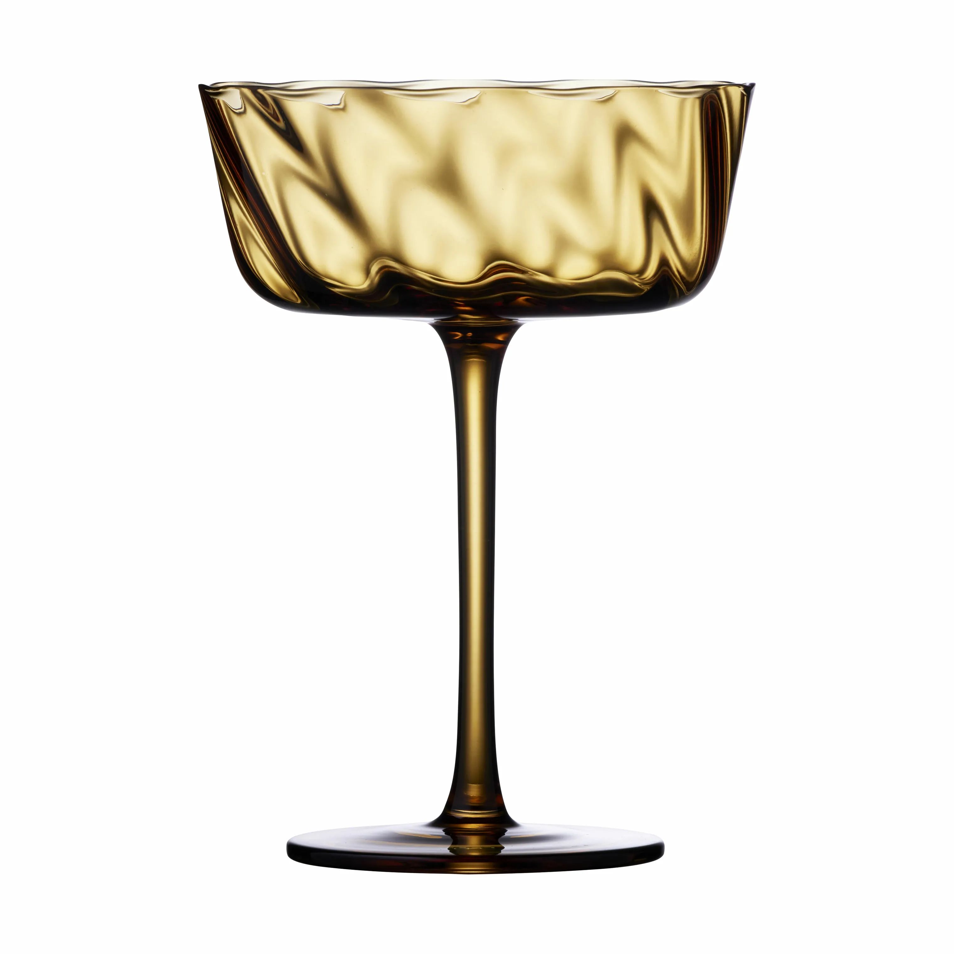 Lyngby Glas Champagneglas Vienna Champagneskål - 4 stk. i Amber, 4