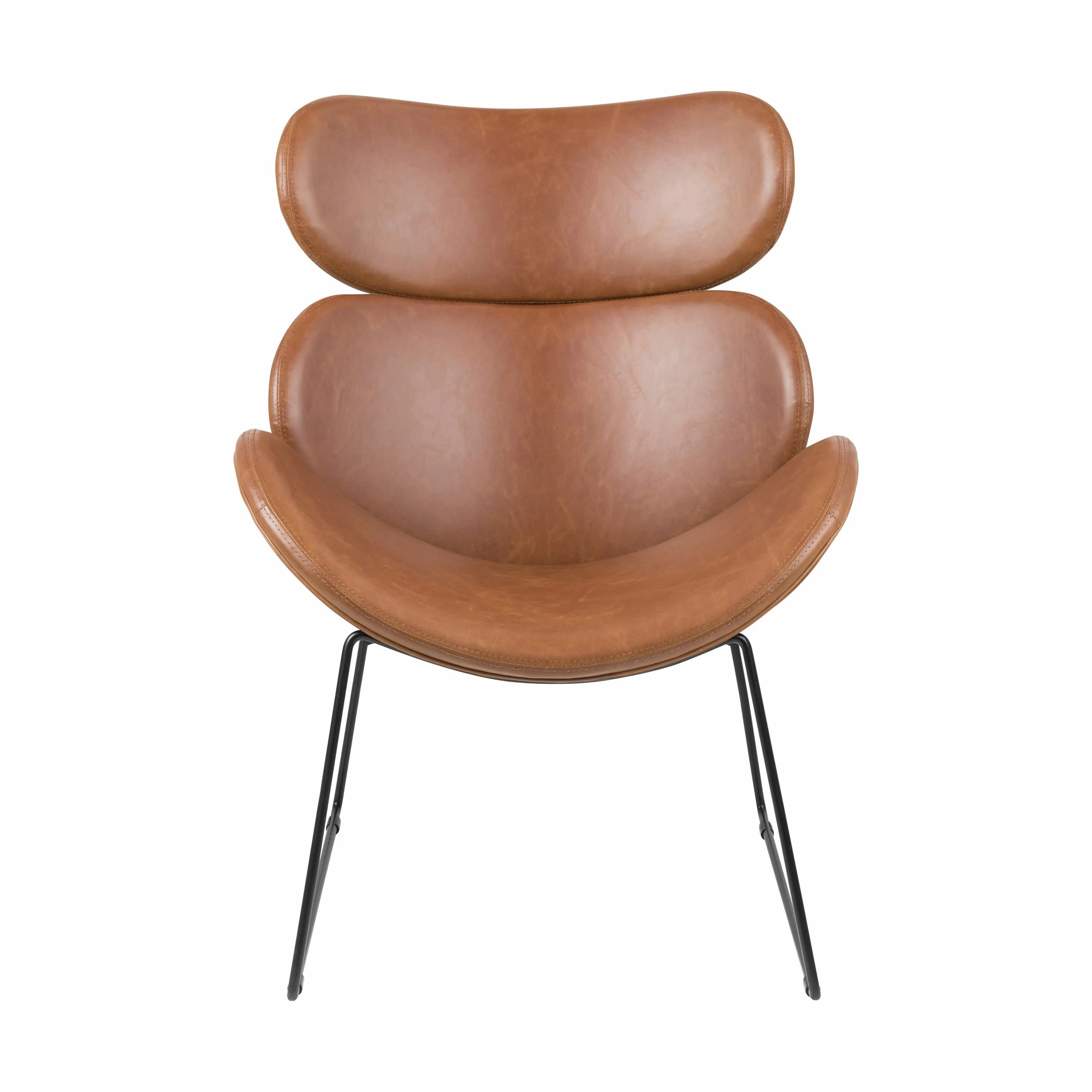 CASA Living Lænestole Cazar Loungestol i Cognac/sort, 1
