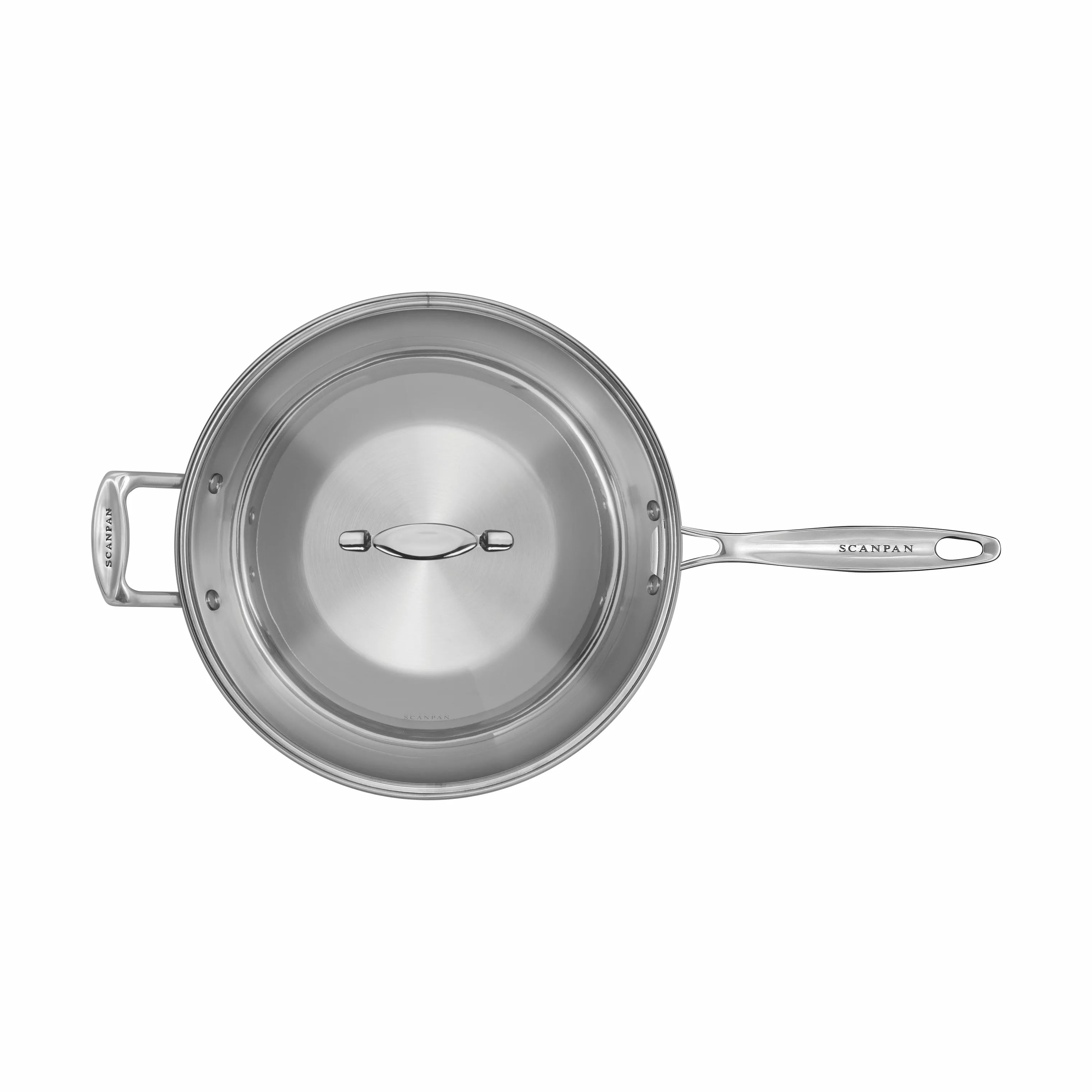 Scanpan Wokpander Impact Wok m. glaslåg i Sølvfarvet, 32 cm, 2