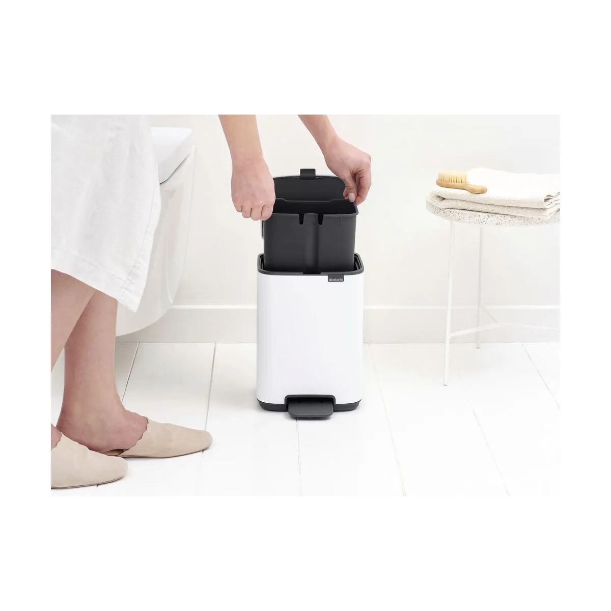 Brabantia Pedalspande Bo Pedalspand i Hvid, 4 L, 3