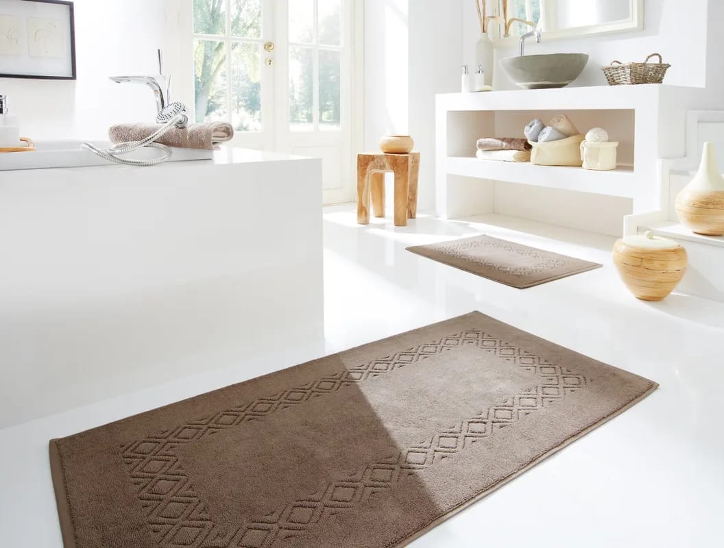 Egeria Bademåtter Denver Bademåtte i Taupe, B70 x L130 cm, 2
