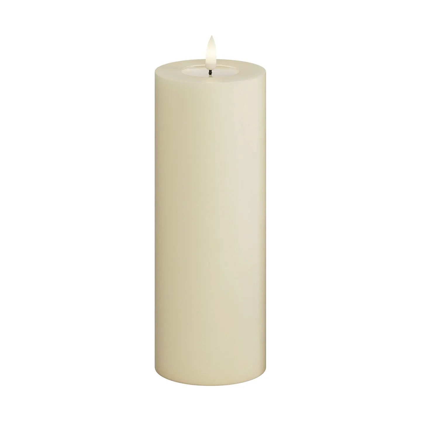 Deluxe Homeart LED-lys Real Flame LED Bloklys i Creme, 20 cm, 1