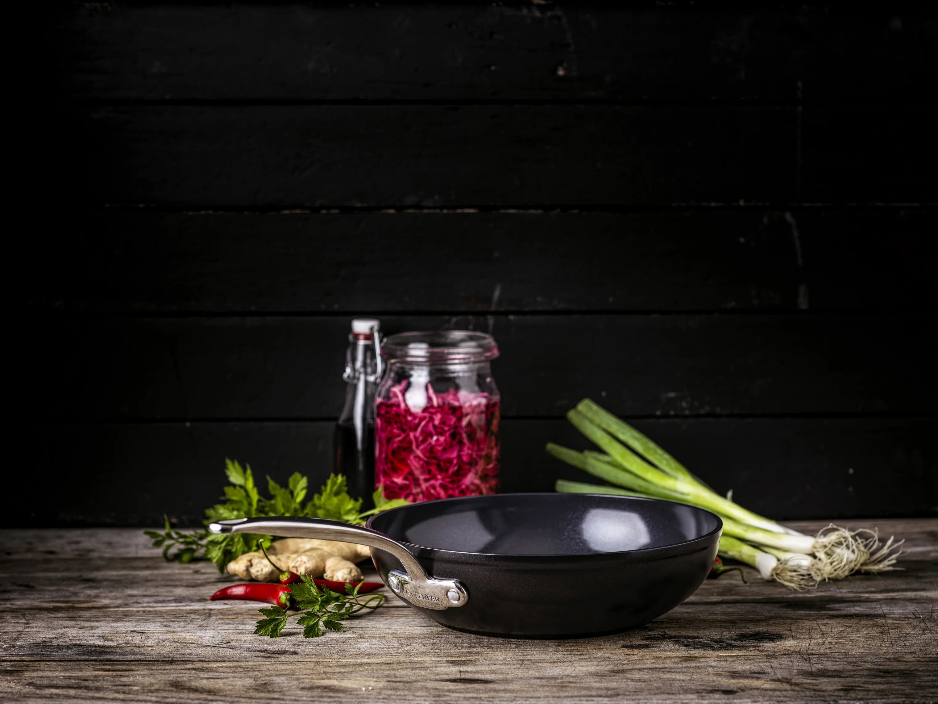 Greenpan Wokpander Barcelona Pro Wok i Sort, 2