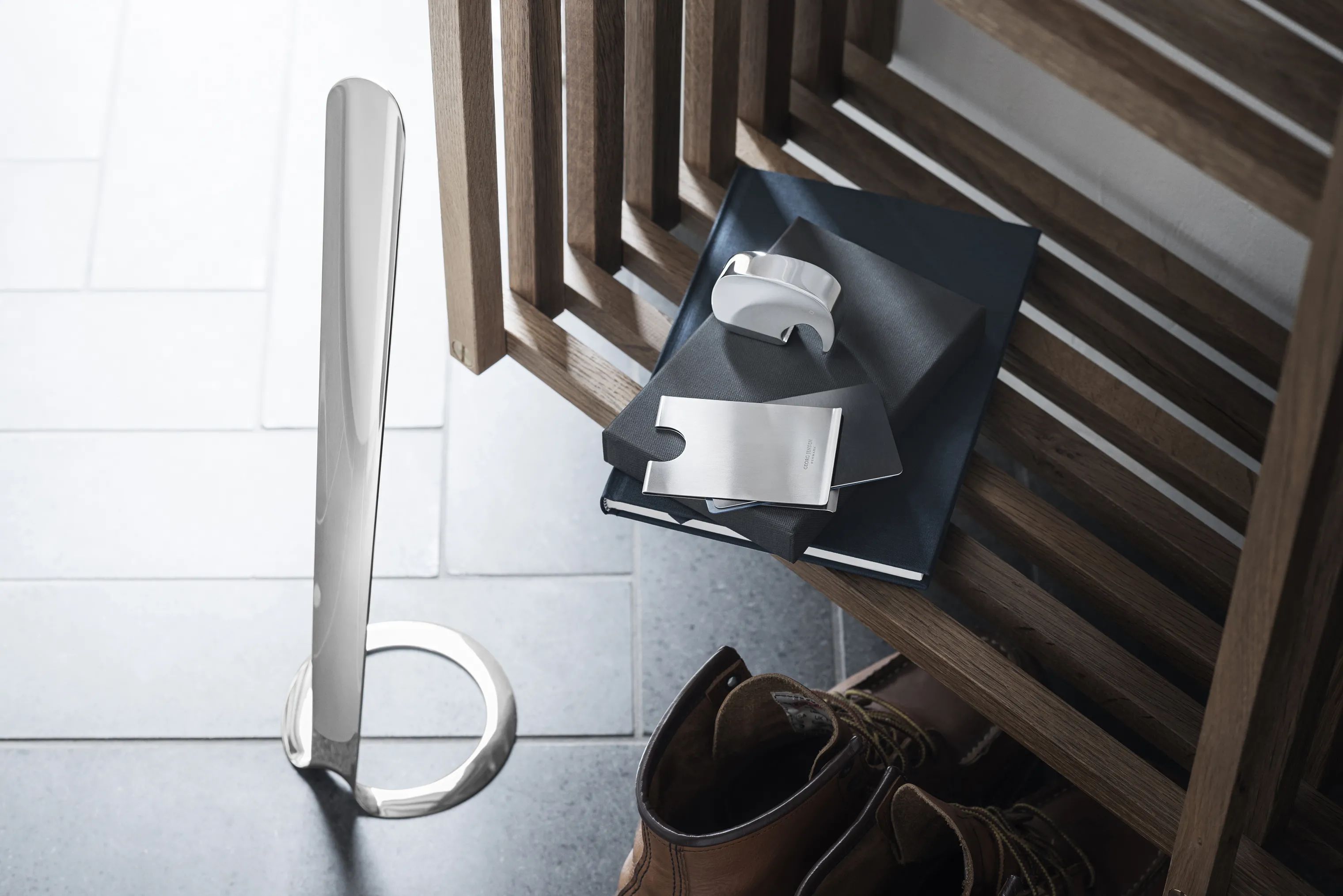 Georg Jensen Dørmåtter Barbry Skohorn i Stål, 2
