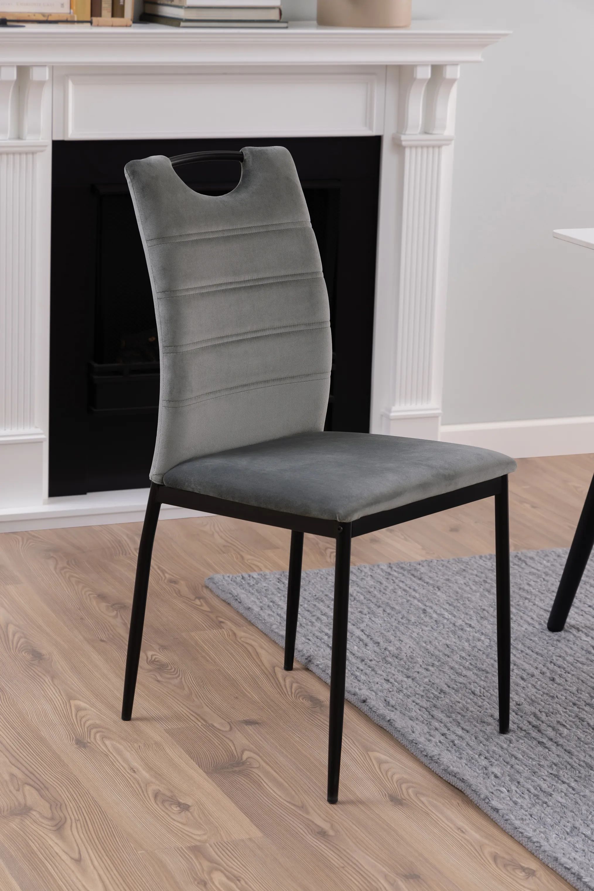 CASA Living Spisebordsstole Dia Spisebordsstol - 4 stk i Mørkegrå, 2