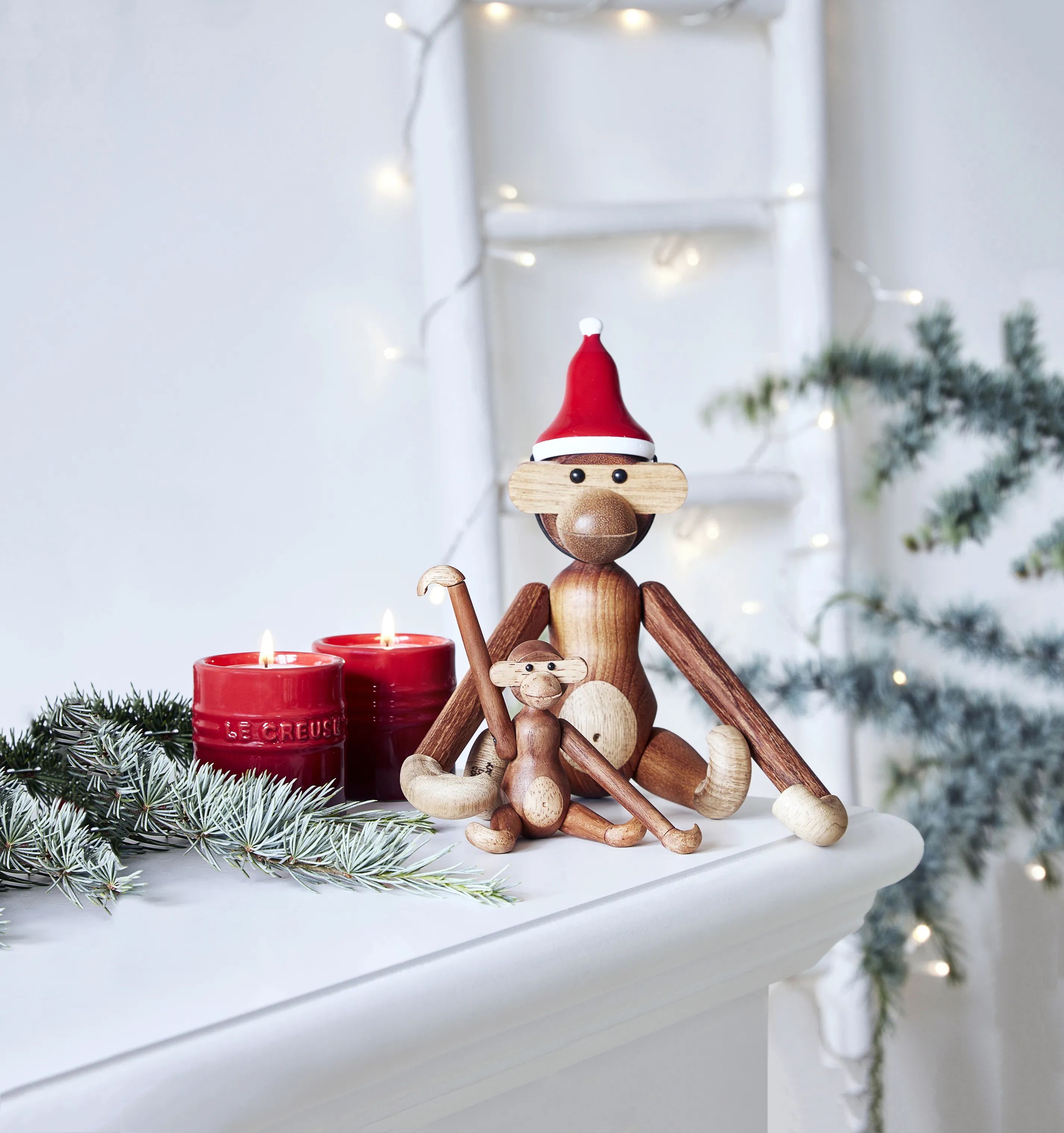 Kay Bojesen Nisser Nissehue - Mini i Rød/hvid, 3 cm, 2