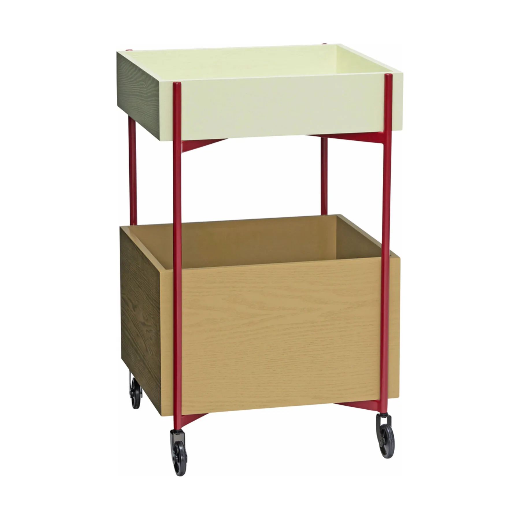 Hübsch Bakkeborde Fresh Rullebord i Khaki/Burgundy, 1