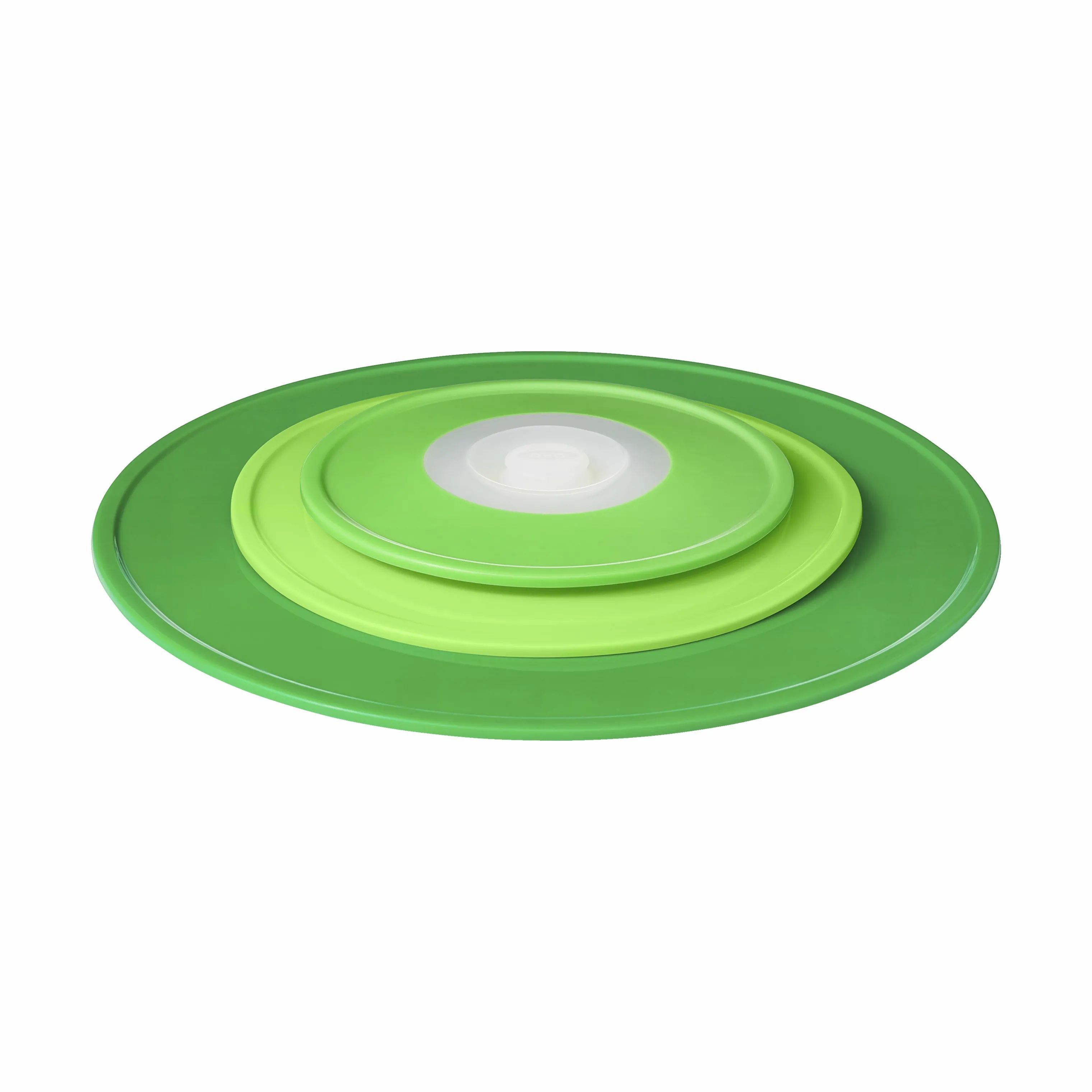 OXO Opbevaringsbokse Good Grips Silikonelåg - 3 stk. i grøn;hvid;klar, 1