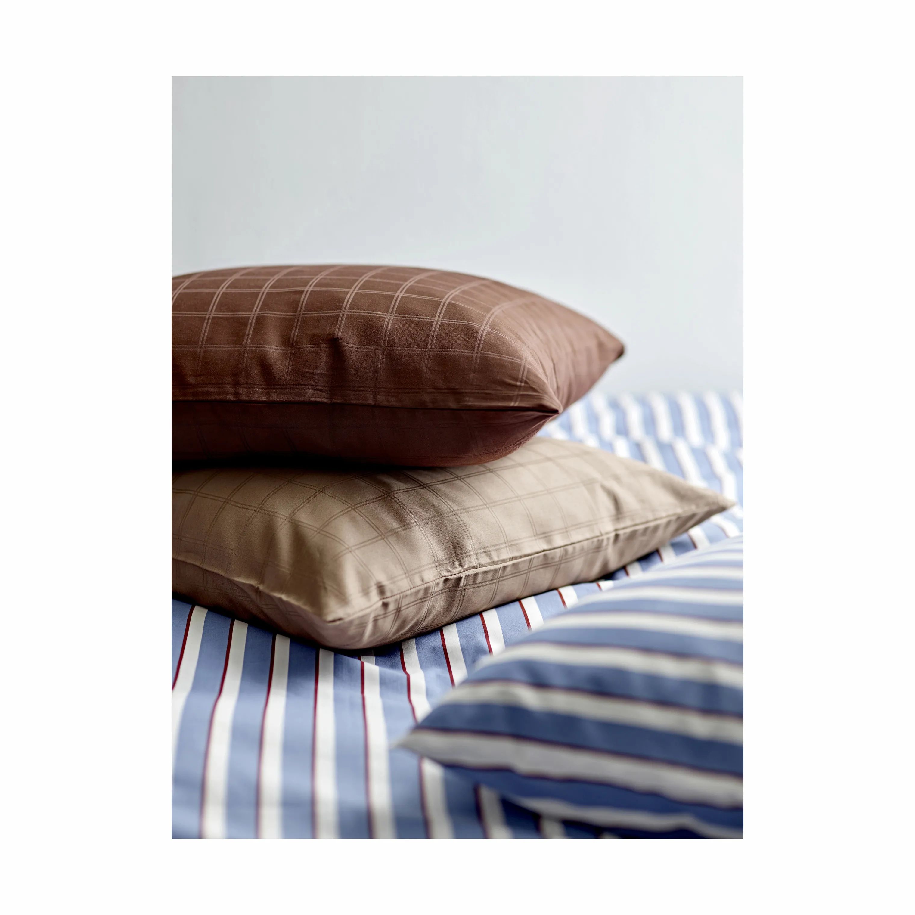 Södahl Sengetøj Sentimental Stripe Sengetøj i China blue, B140 x L200 cm, 2
