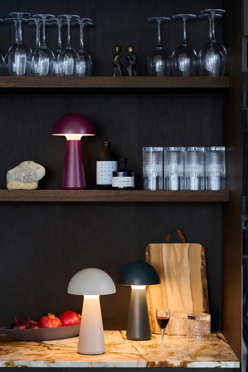 Sirius Bordlamper Sam Genopladelig Bordlampe i Bordeaux, 2