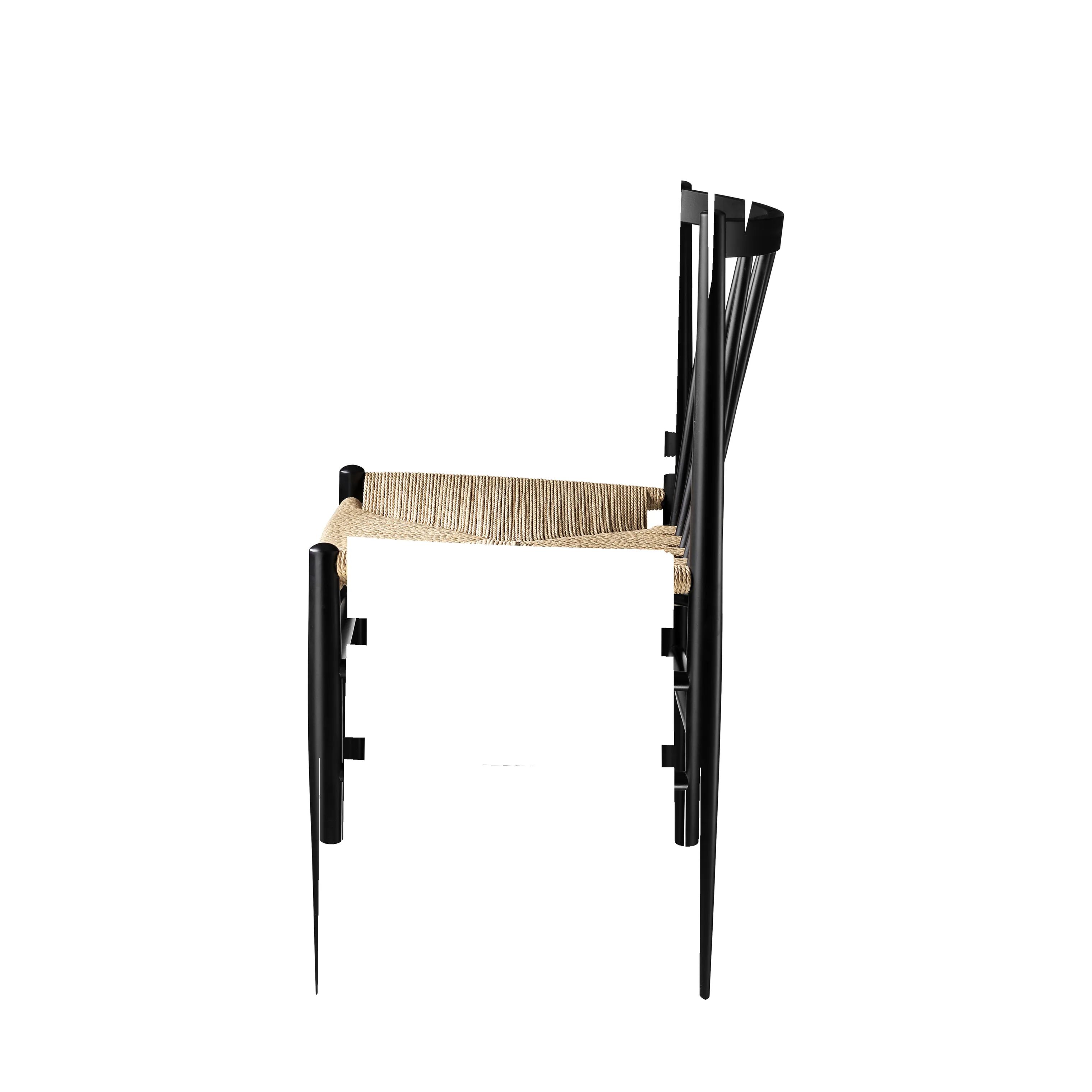 FDB Møbler Spisebordsstole J80 Spisebordsstol i Jet Black (RAL 9005), 3