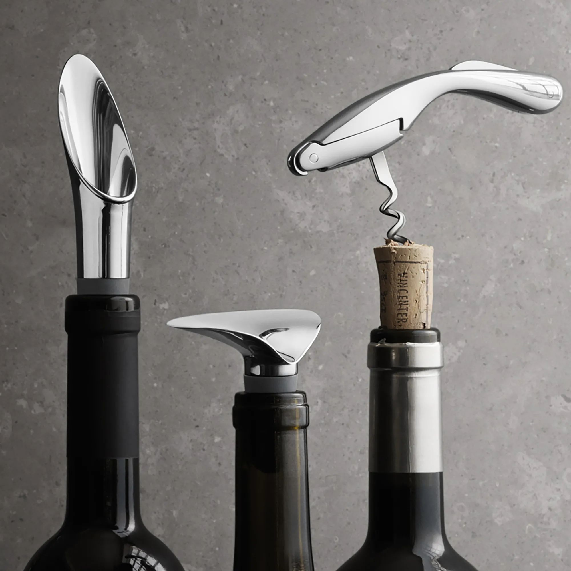 Georg Jensen Vinsæt Wine & Bar Vinsæt - 3 dele i Sølvfarvet/sort, 2