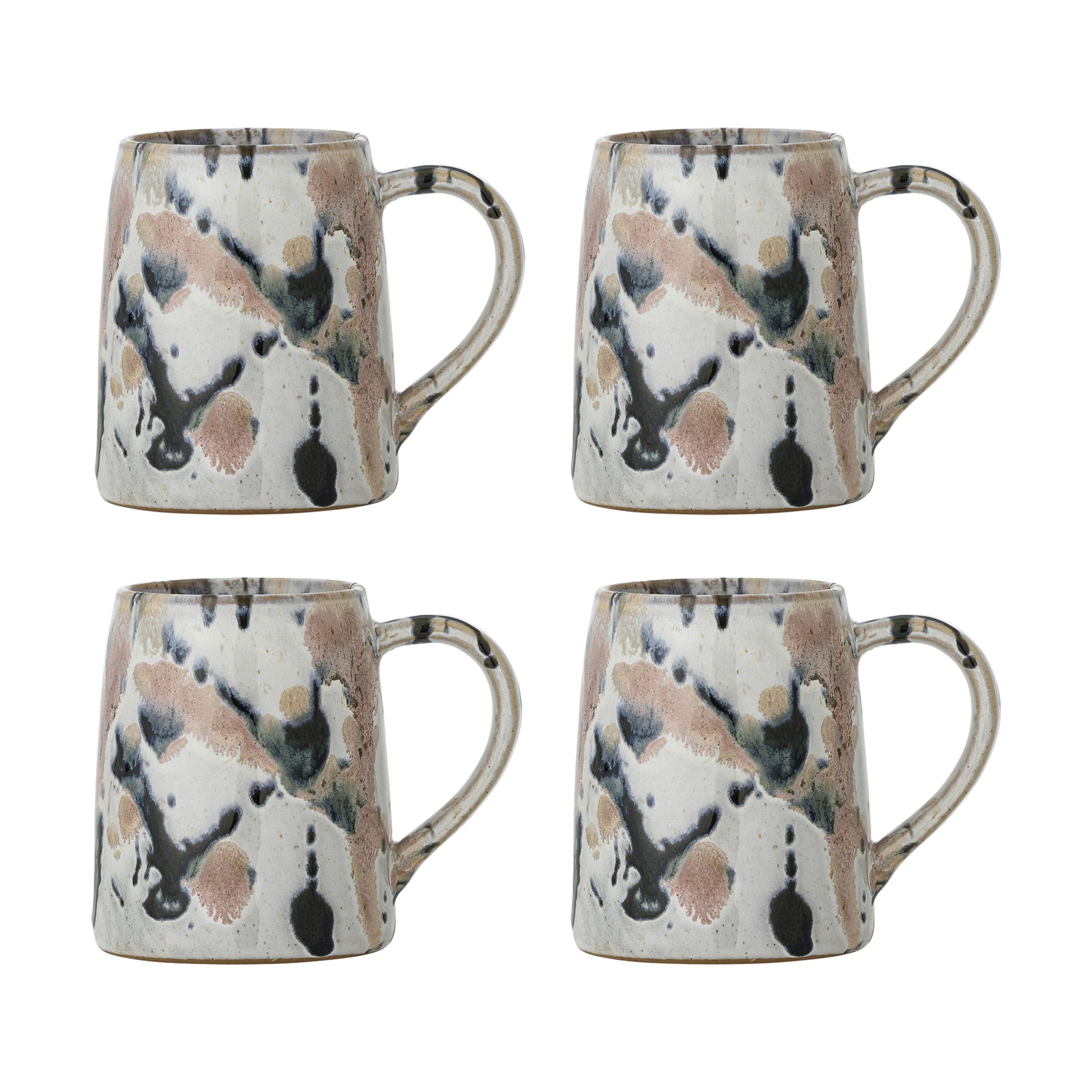 Creative Collection Krus og kopper med hank Winnie Krus - 4 stk. i Multifarvet/beige, 1