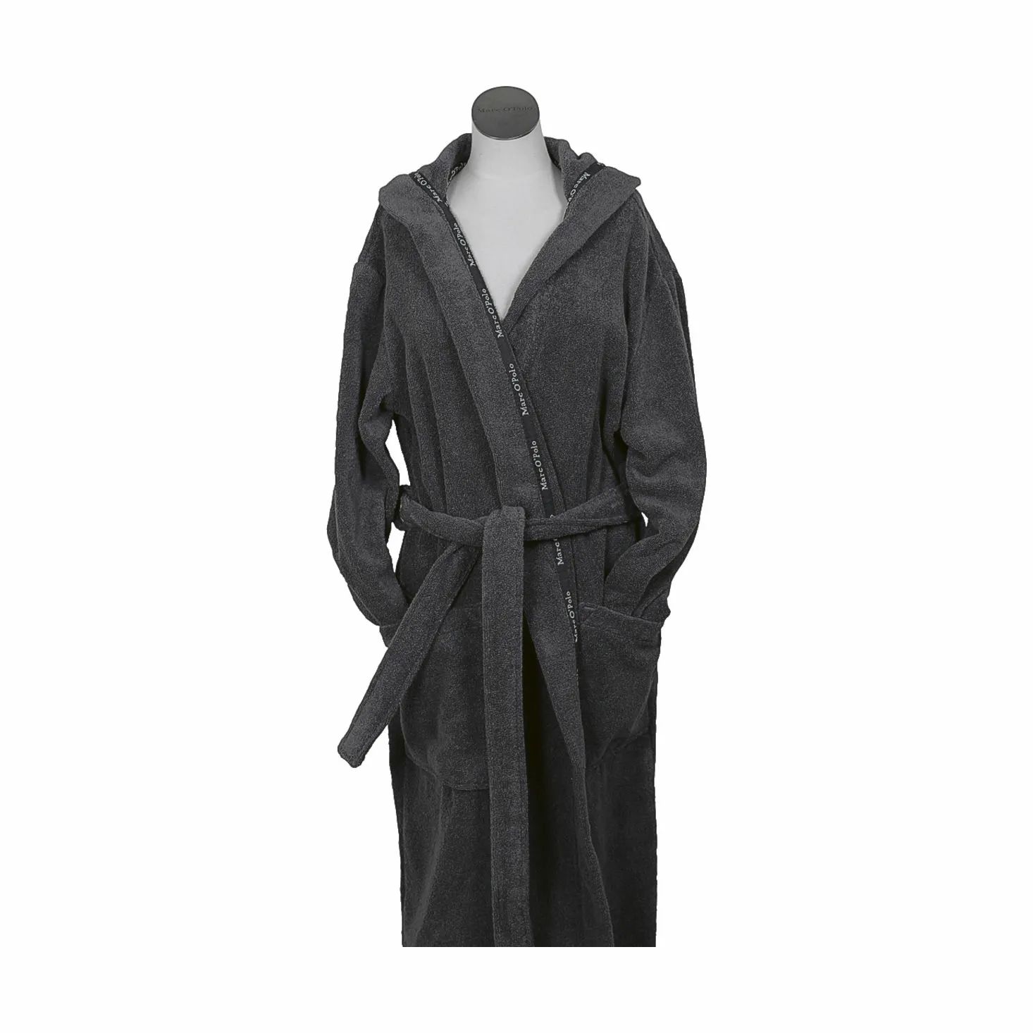 Marc O'Polo Morgenkåber Classic Badekåbe i Anthracite, Str. XL, 1