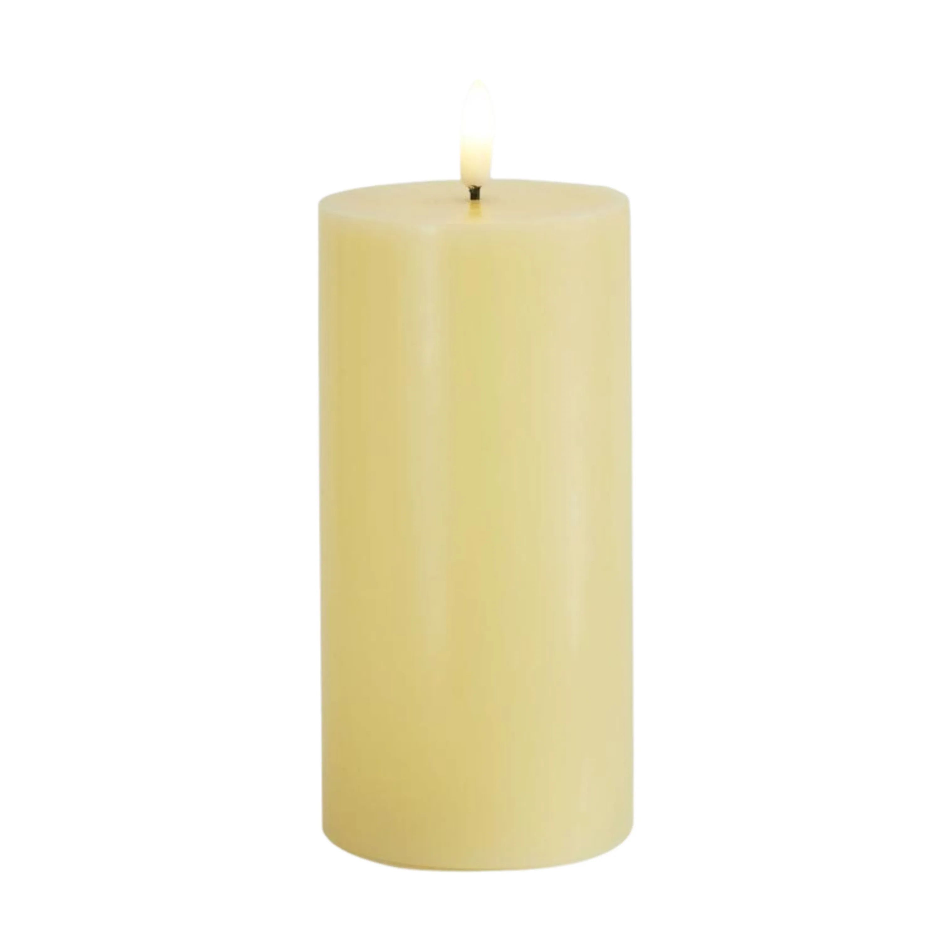 Sirius LED-lys Sille LED Bloklys i Pale Yellow, H15 x Ø7,5 cm, 1