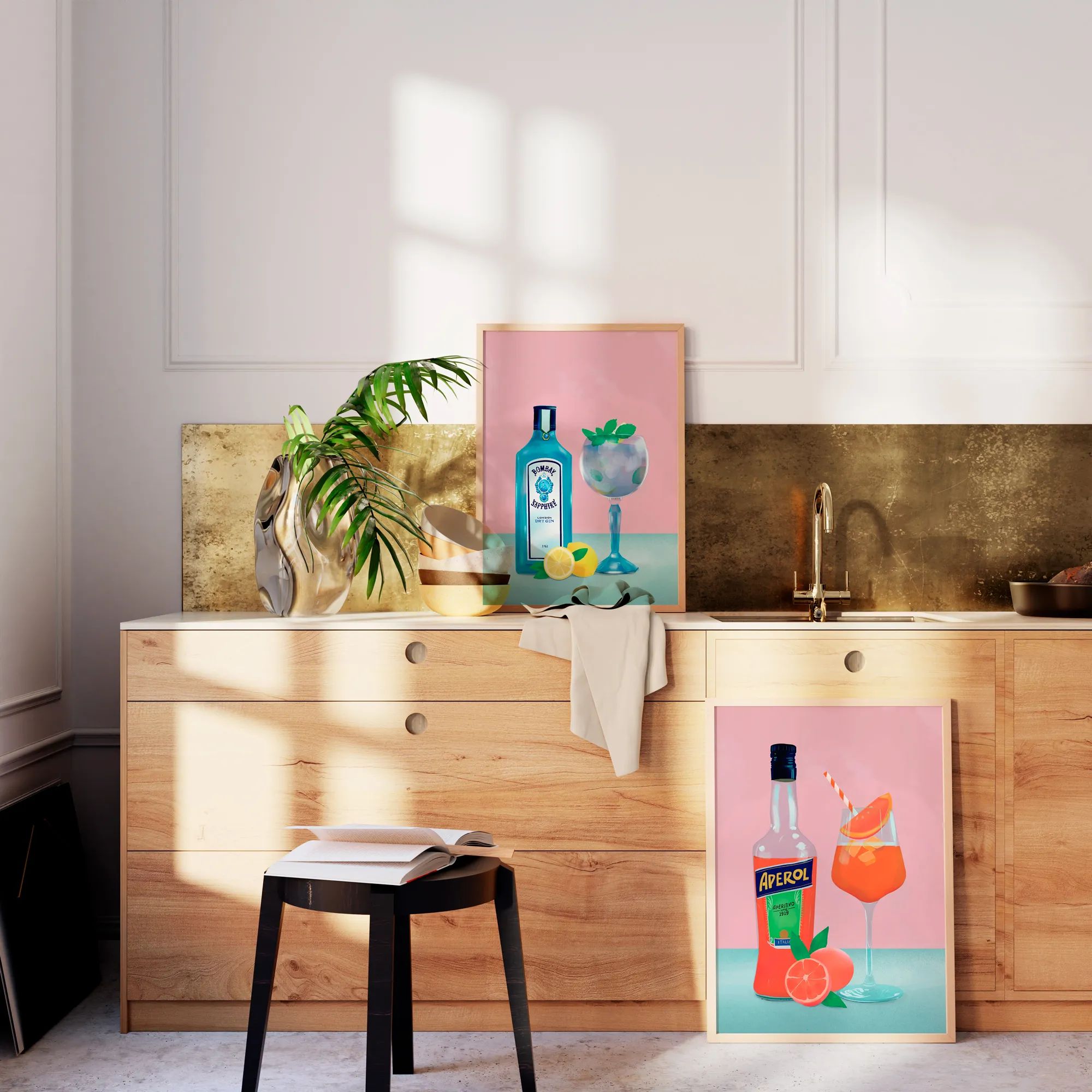 Poster&Frame Plakater Plakat - Aperol Spritz i Multifarvet, B30 x L40 cm, 3