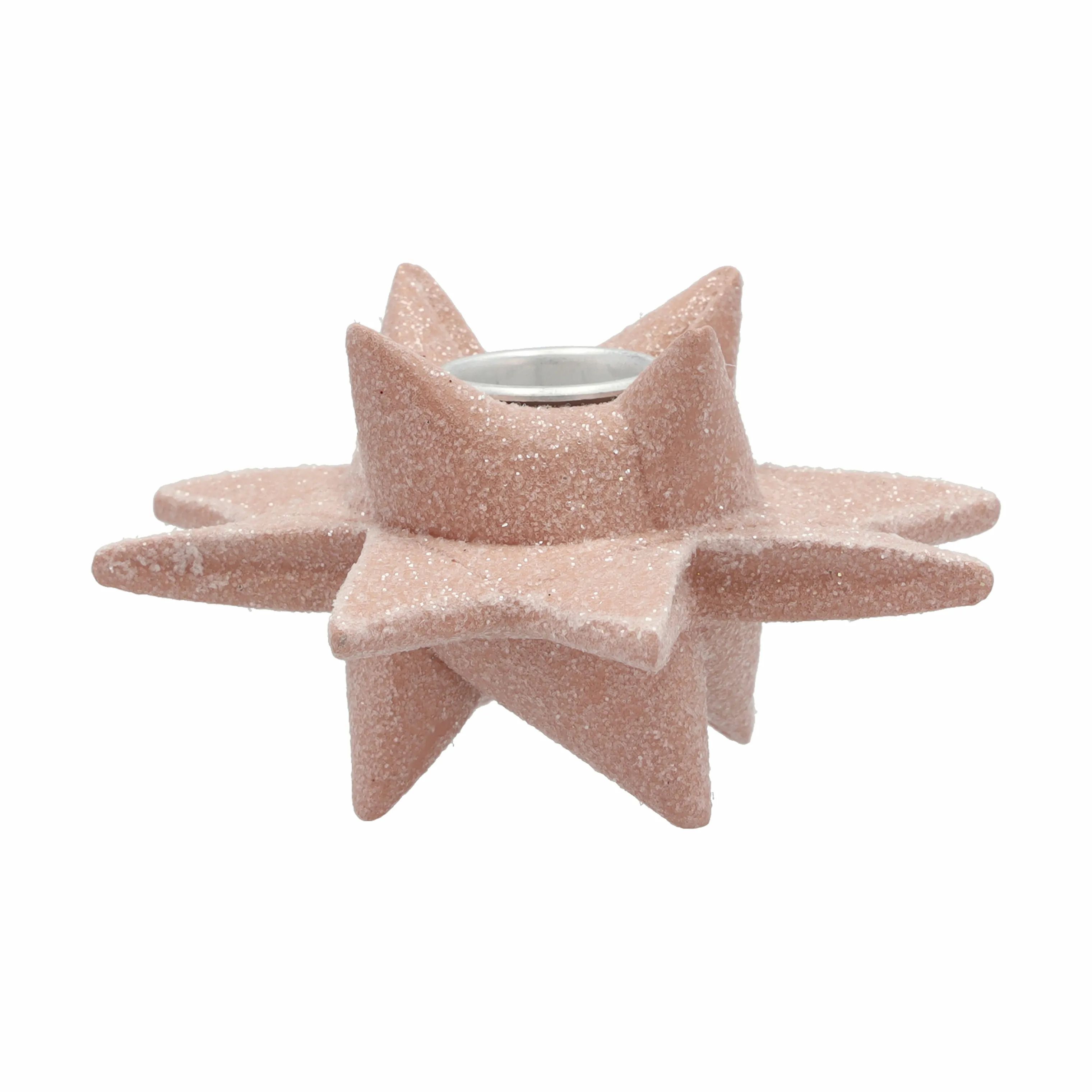 Medusa Copenhagen Jule- og adventsstager Lysestage - Stjerneskud i Lyserød, 6 cm, 1