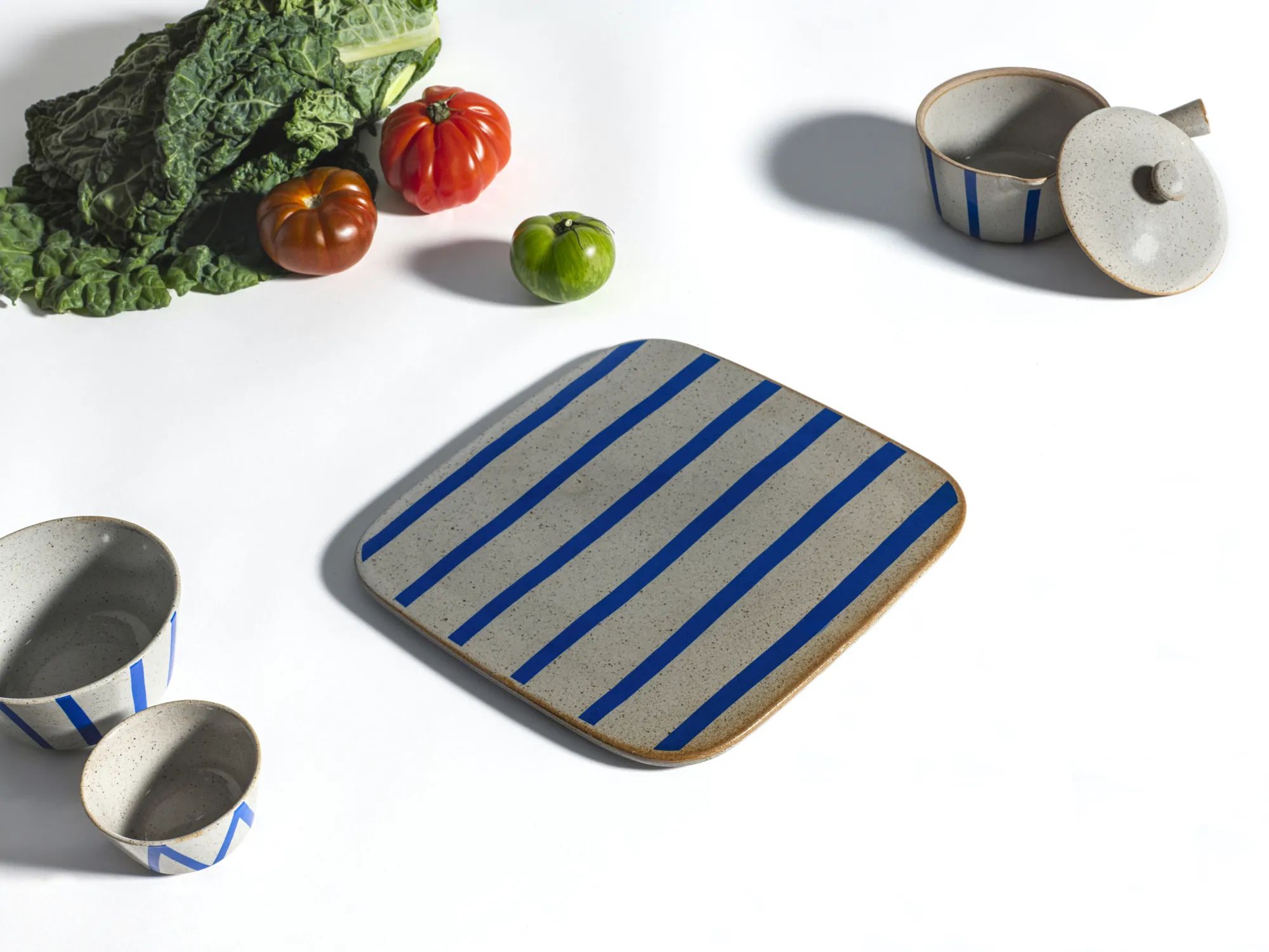 Lyngby Porcelæn Serveringsfade Lyngby Porcelæn DAN-Ild Serveringsfad i Stribe, 3