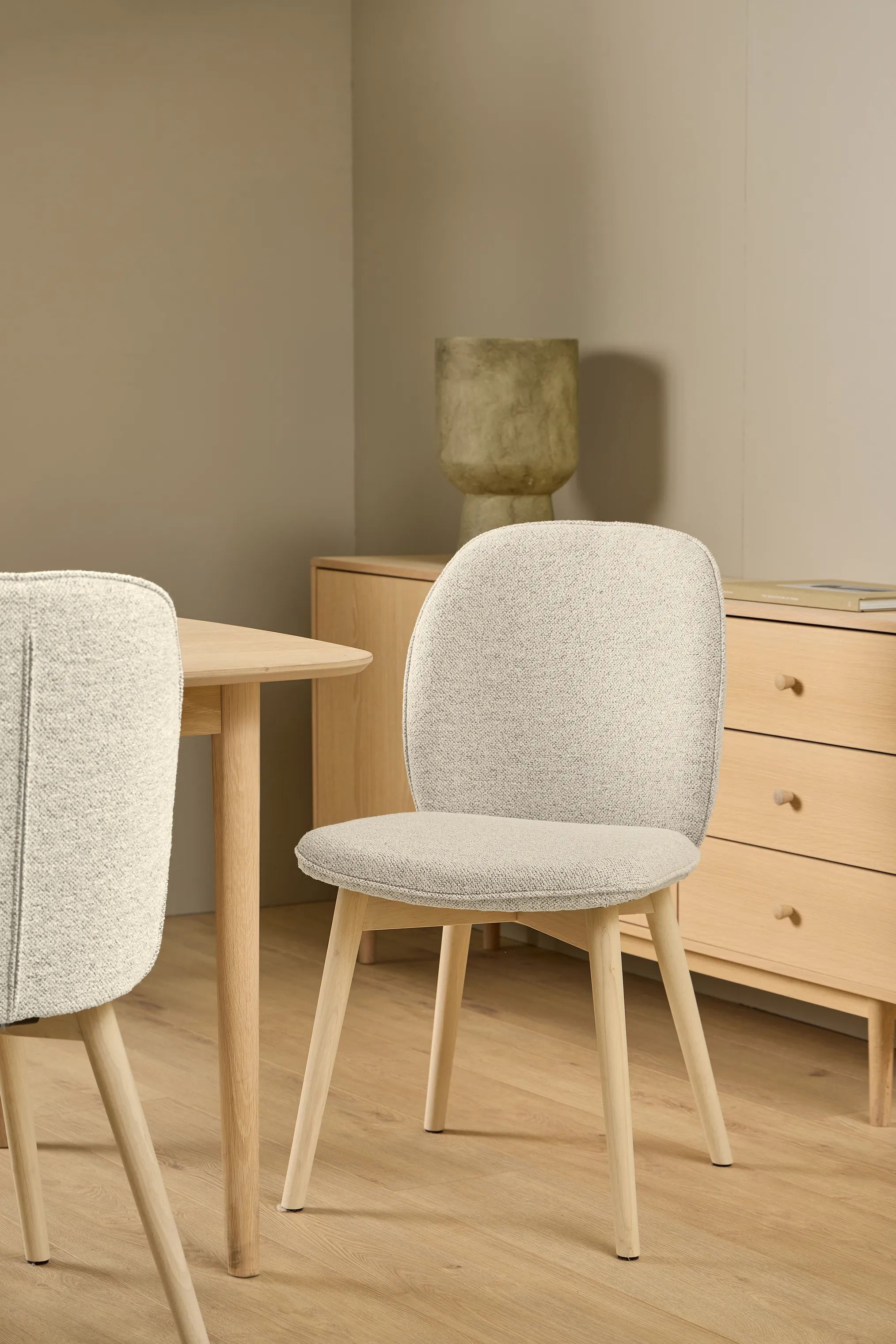 CASA Living Spisebordsstole Cindy Spisebordsstol - 2 stk i Creme/hvidpigmenteret, 2