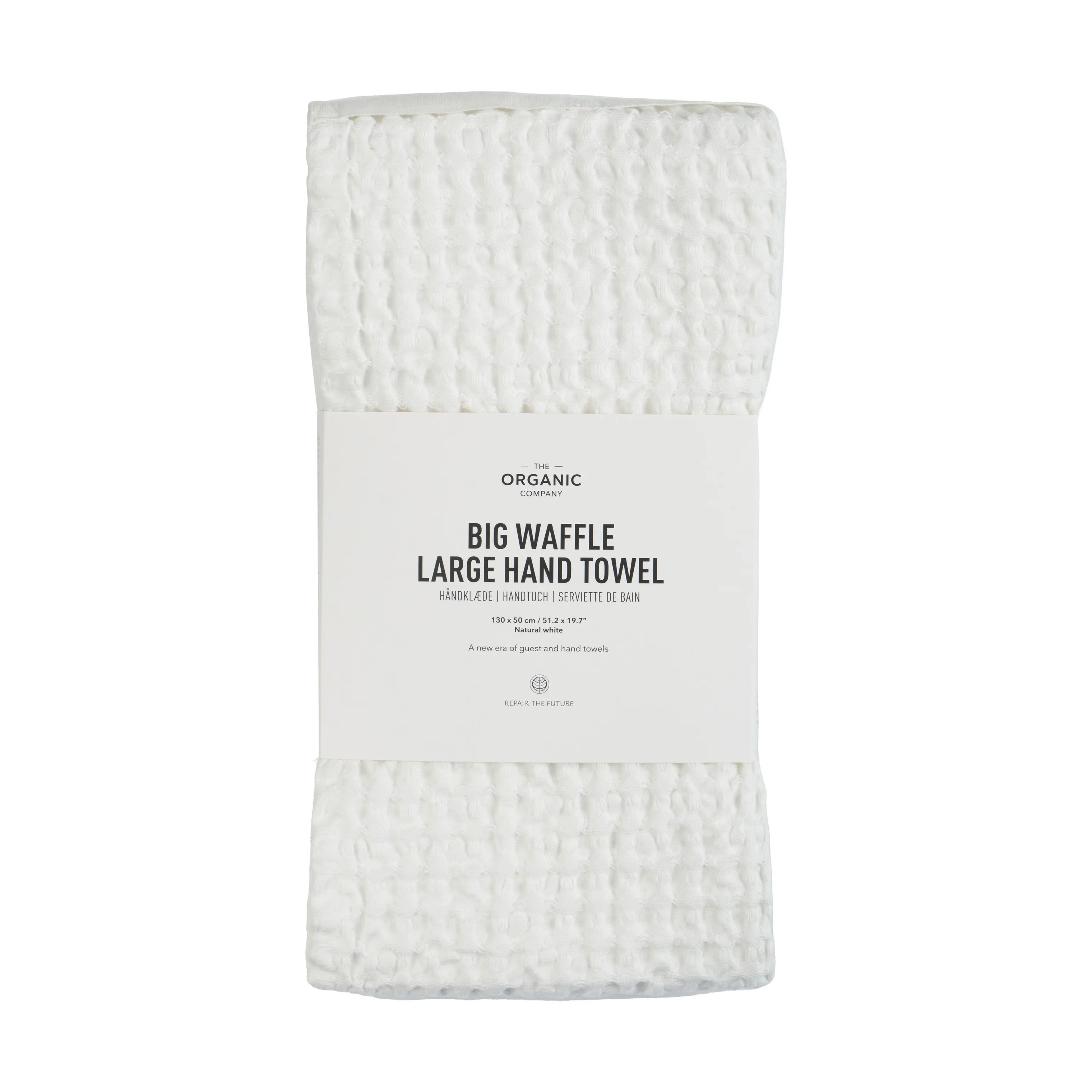 The Organic Company Håndklæder Big Waffle Vaffel Håndklæde i Hvid, B50 x L130 cm, 1