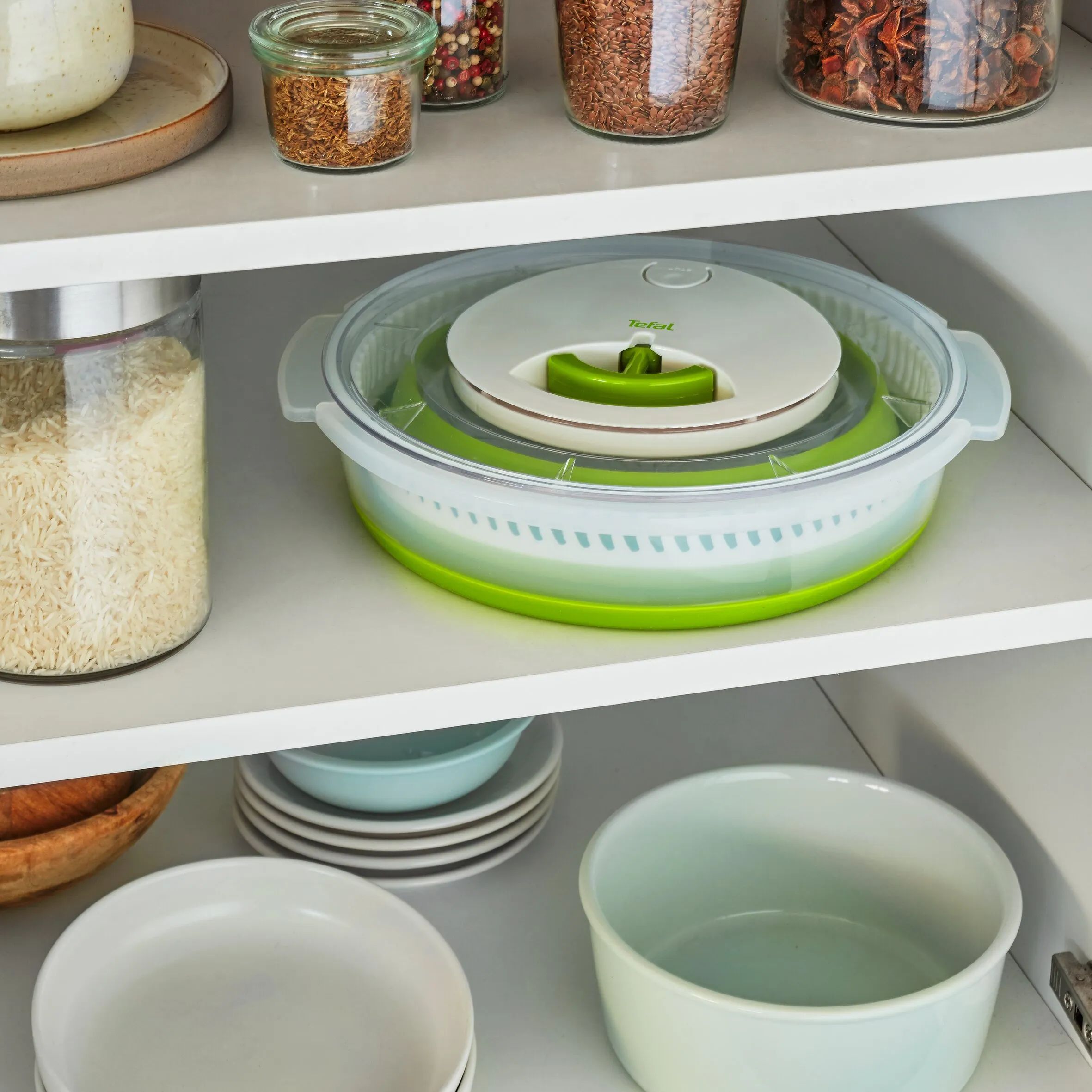 Tefal Salatslynger Foldbar Salatslynge i Grøn / Hvid, 5