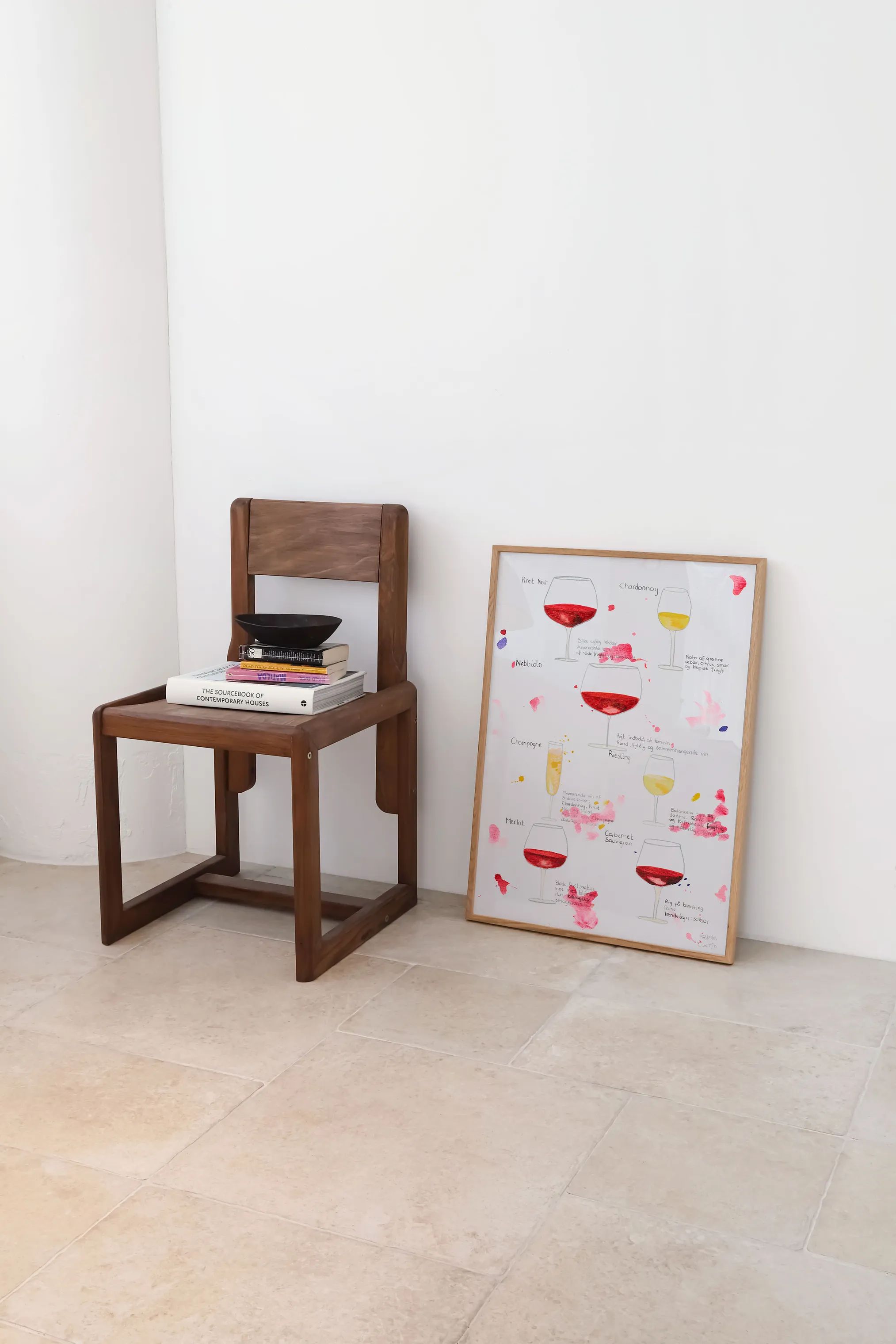 Poster&Frame Plakater Plakat - Tid Til Vin i Multifarvet, B50 x L70 cm, 2