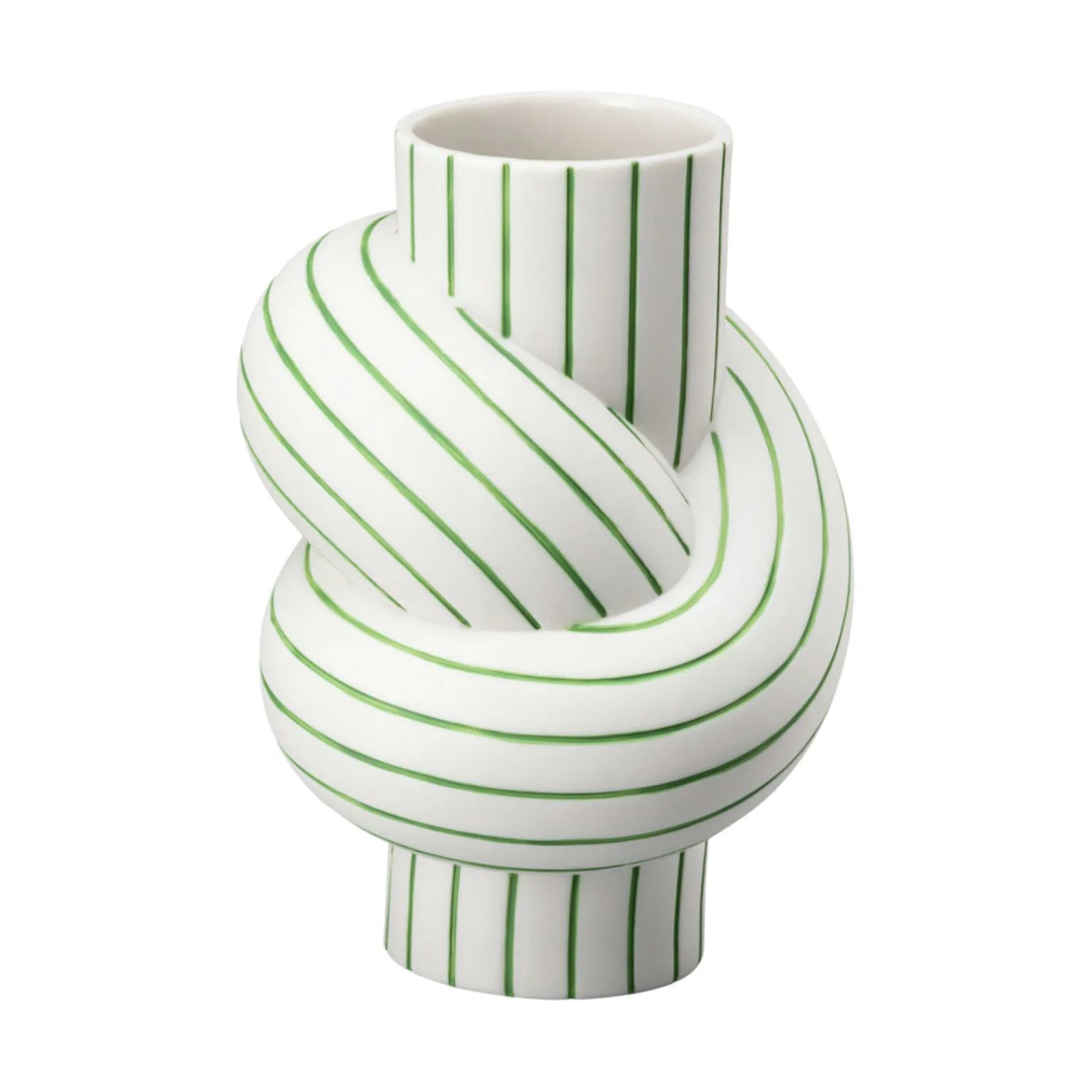 Rosenthal Vaser Node Stripes Vase i Stripes Grøn, 11,7 cm, 1