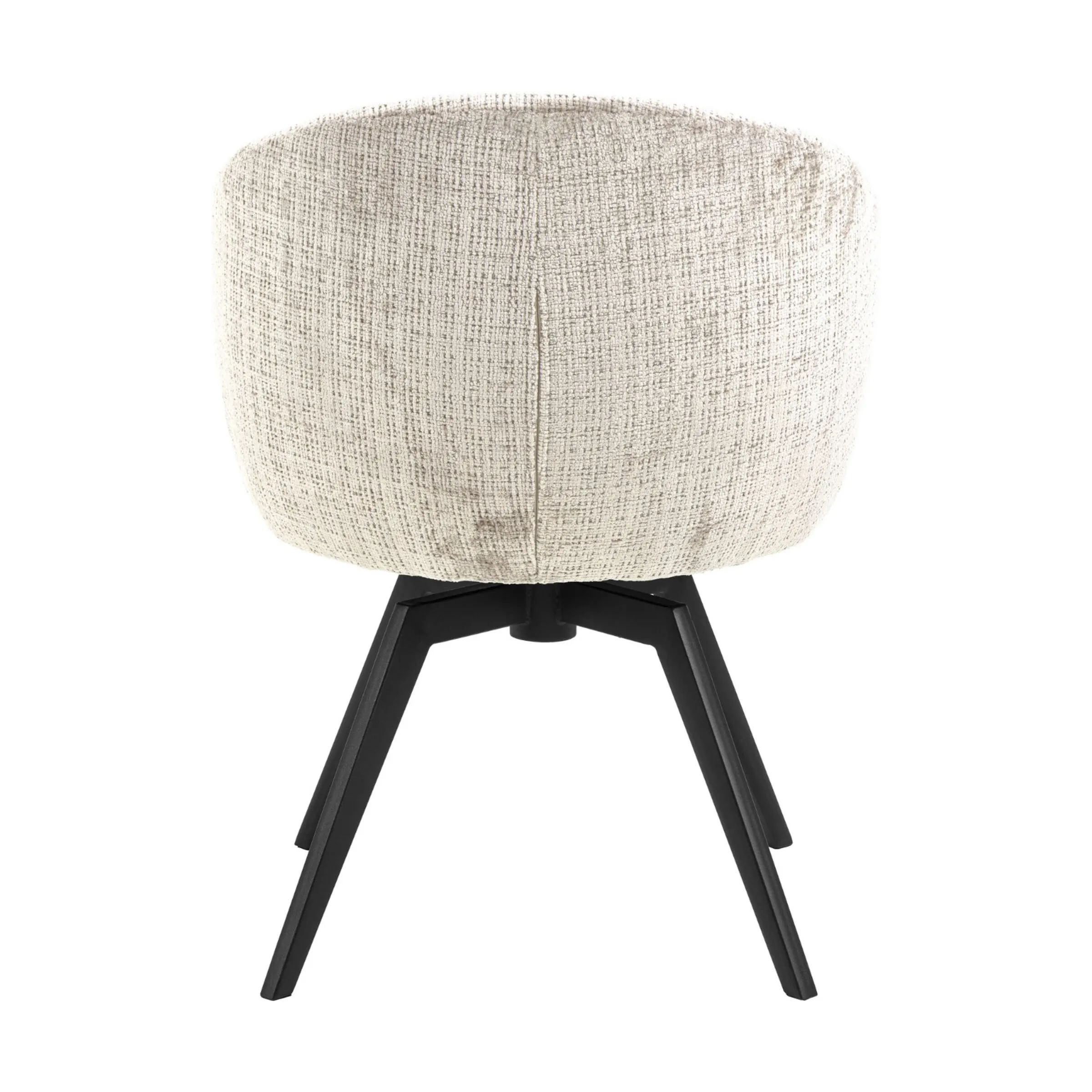 CASA Living Spisebordsstole Darlene Spisebordsstol i Beige/mat sort, 6