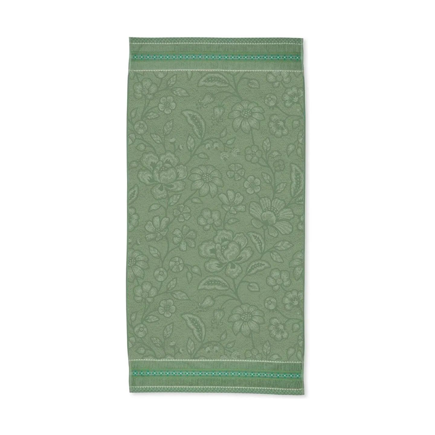 PIP Studio Håndklæder Jasmin Jacquard Håndklæde i Grøn, B7 x L140 cm, 1