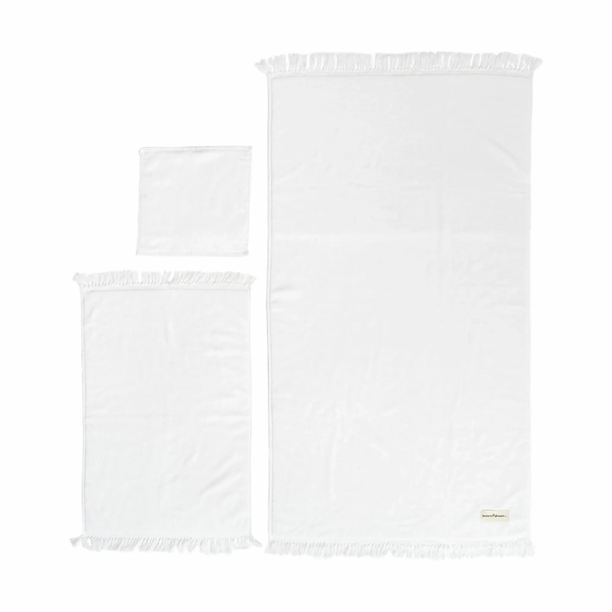 Business & Pleasure Håndklæder Badehåndklædesæt - 3 dele i Antique White, 1