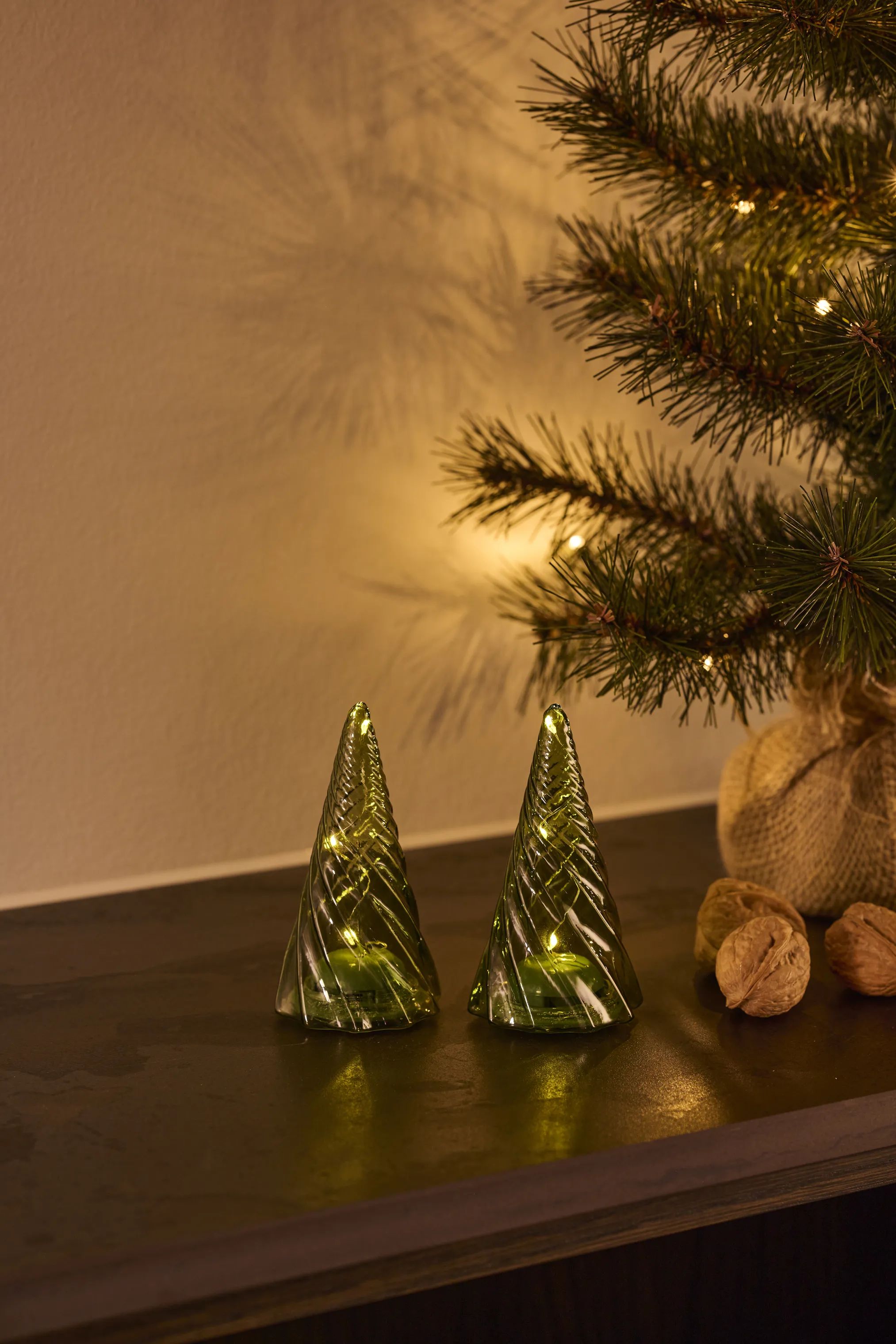 Sirius LED-lys Vilma LED Juletræ - 2 stk. i Grøn, 11 cm, 2