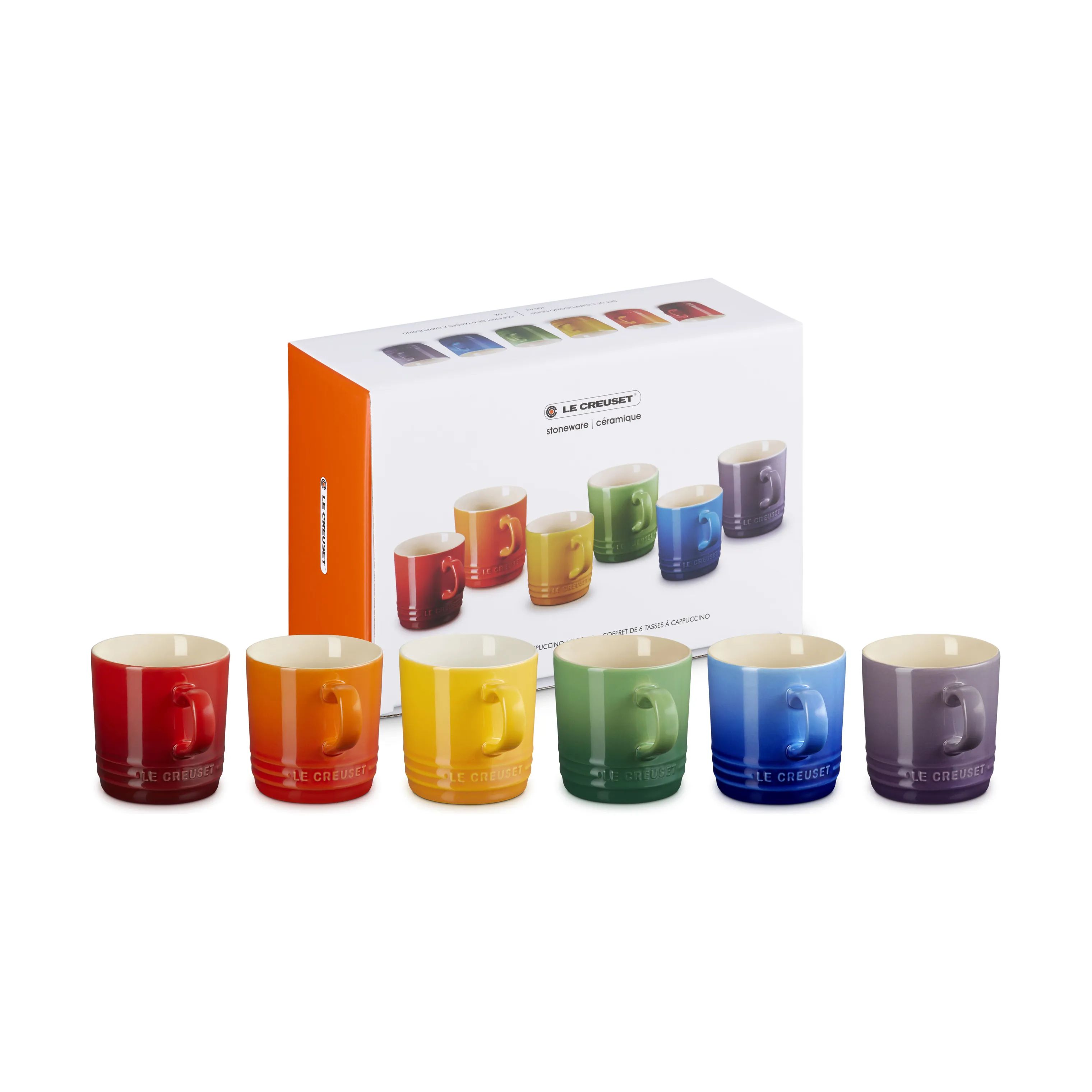 Le Creuset Krus og kopper med hank Rainbow Krus - 6 stk. i Rainbow, 4