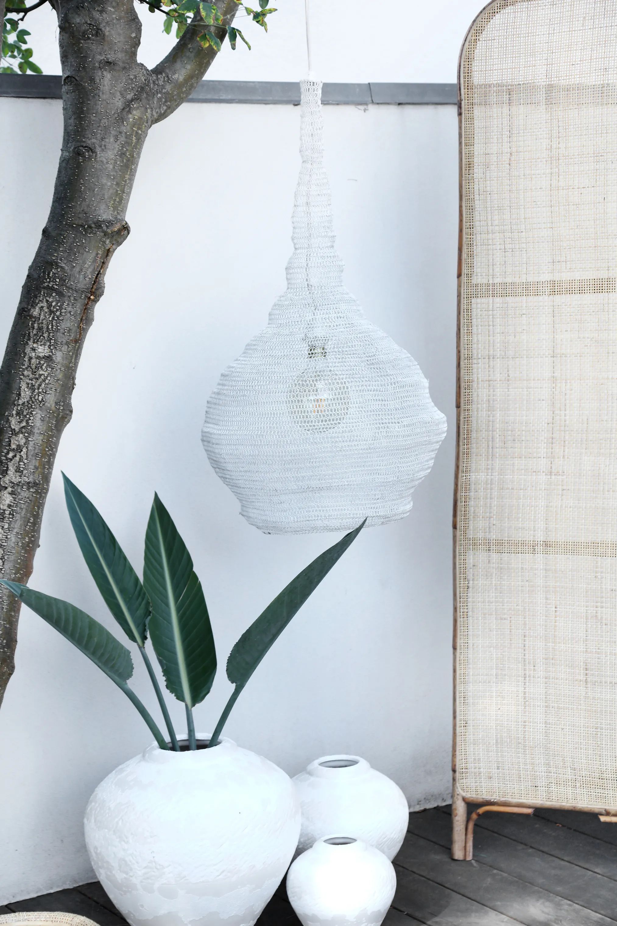 CASA Living Pendler Desert Home Loftslampe i Hvid, 49 cm, 3