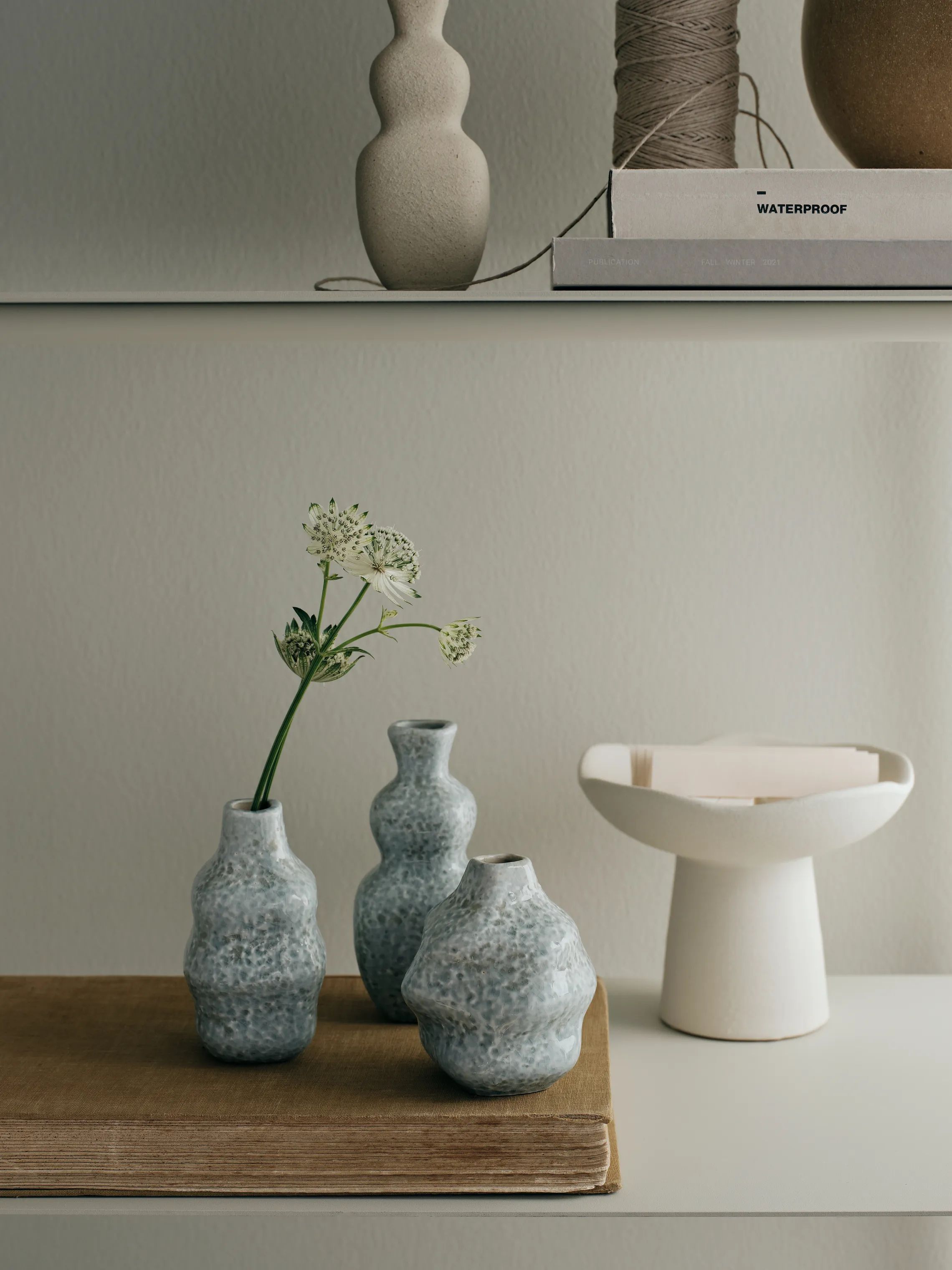 Broste Copenhagen Bloklysestage Momo Lysestage i Hvid , 12 cm, 3