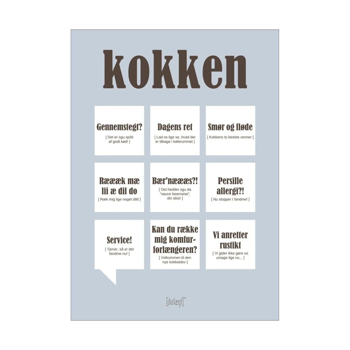 Poster&Frame Plakater Plakat - Kokken i B21 x L29,7 cm, 1
