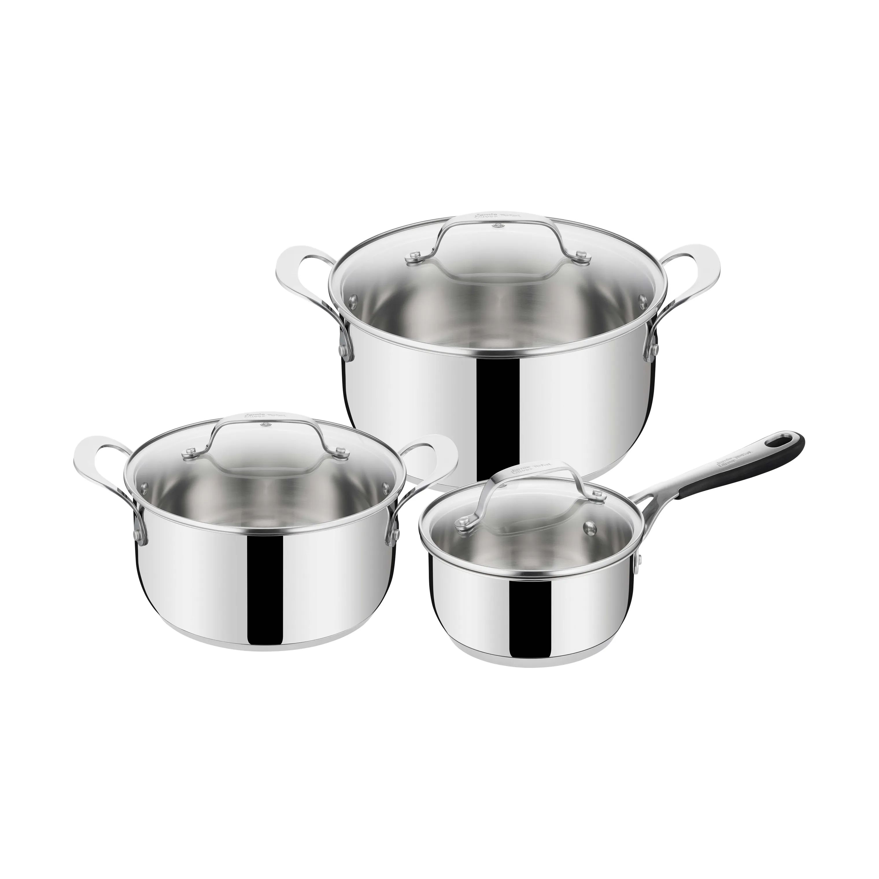 Jamie Oliver by Tefal Grydesæt Kitchen Essential Essential Grydesæt - 6 dele i Sølv, 1