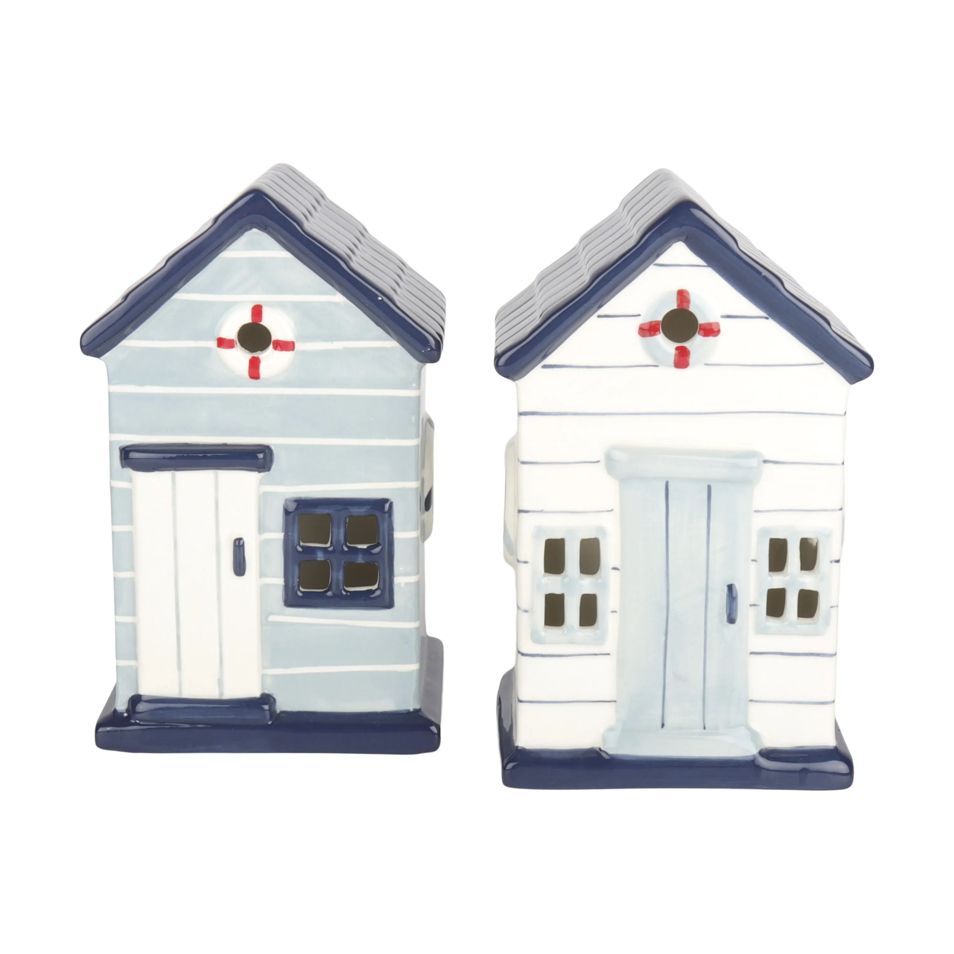 CASA Living Øvrigt interiør Strandhus i Hvid/mørkeblå/lyseblå, 20 cm, 2