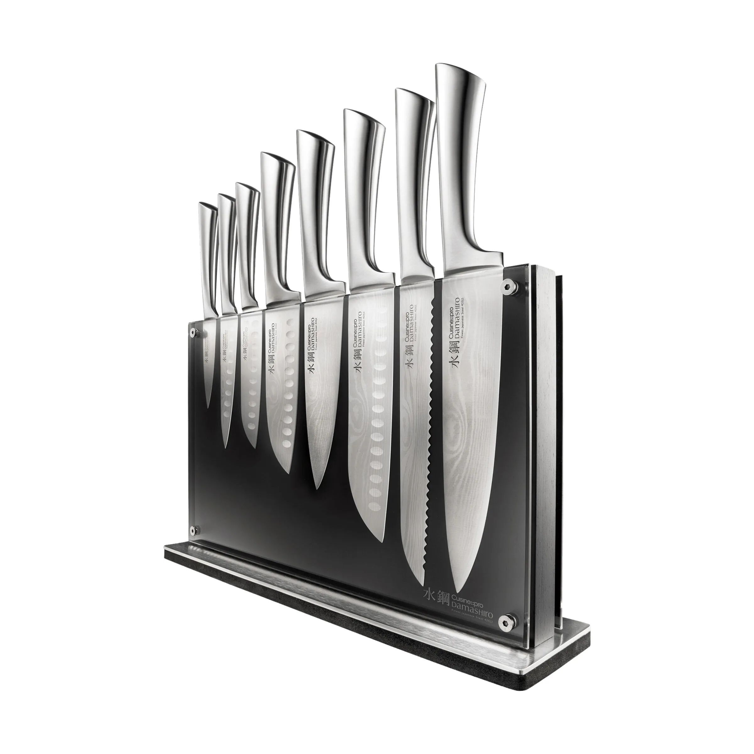 THE CUSTOM CHEF™ Knivblokke med knive Cuisine::pro®
Damashiro® Damashiro® Nami Knivblok - 9 dele i Sort/klar, 6