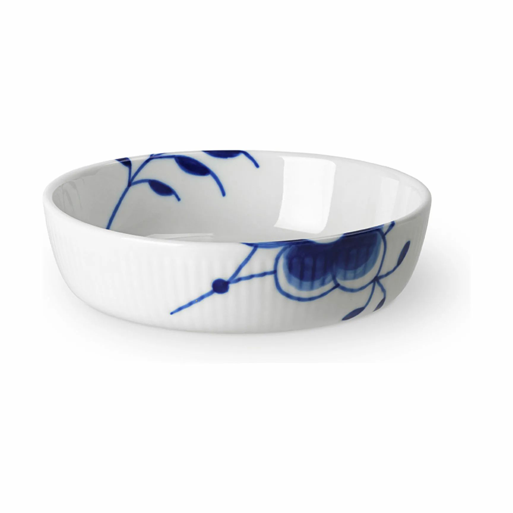Royal Copenhagen Serveringsfade Blå Mega Riflet Fad i 12,5 cm, 1