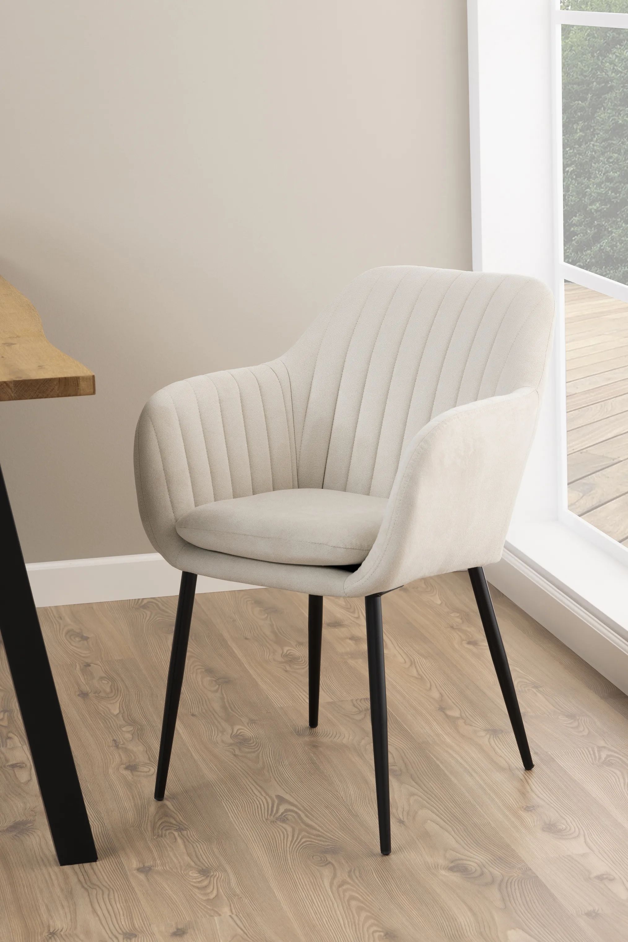 CASA Living Spisebordsstole Emilia Spisebordsstol i sand/sort, 2